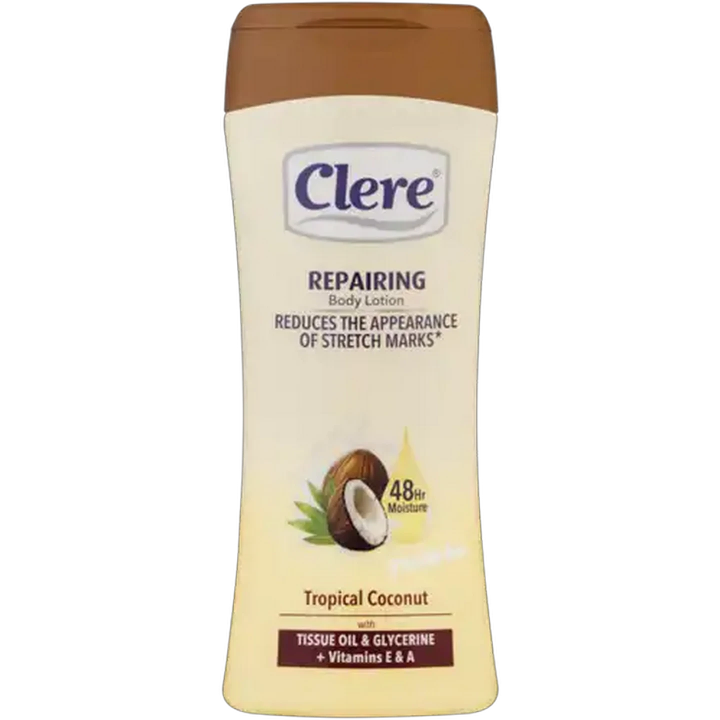 Image of Clere Tissue Oil & Pure Glycerine Enriched Tropical Coconut Nourishing Hand & Body Lotion Bottle 400ml