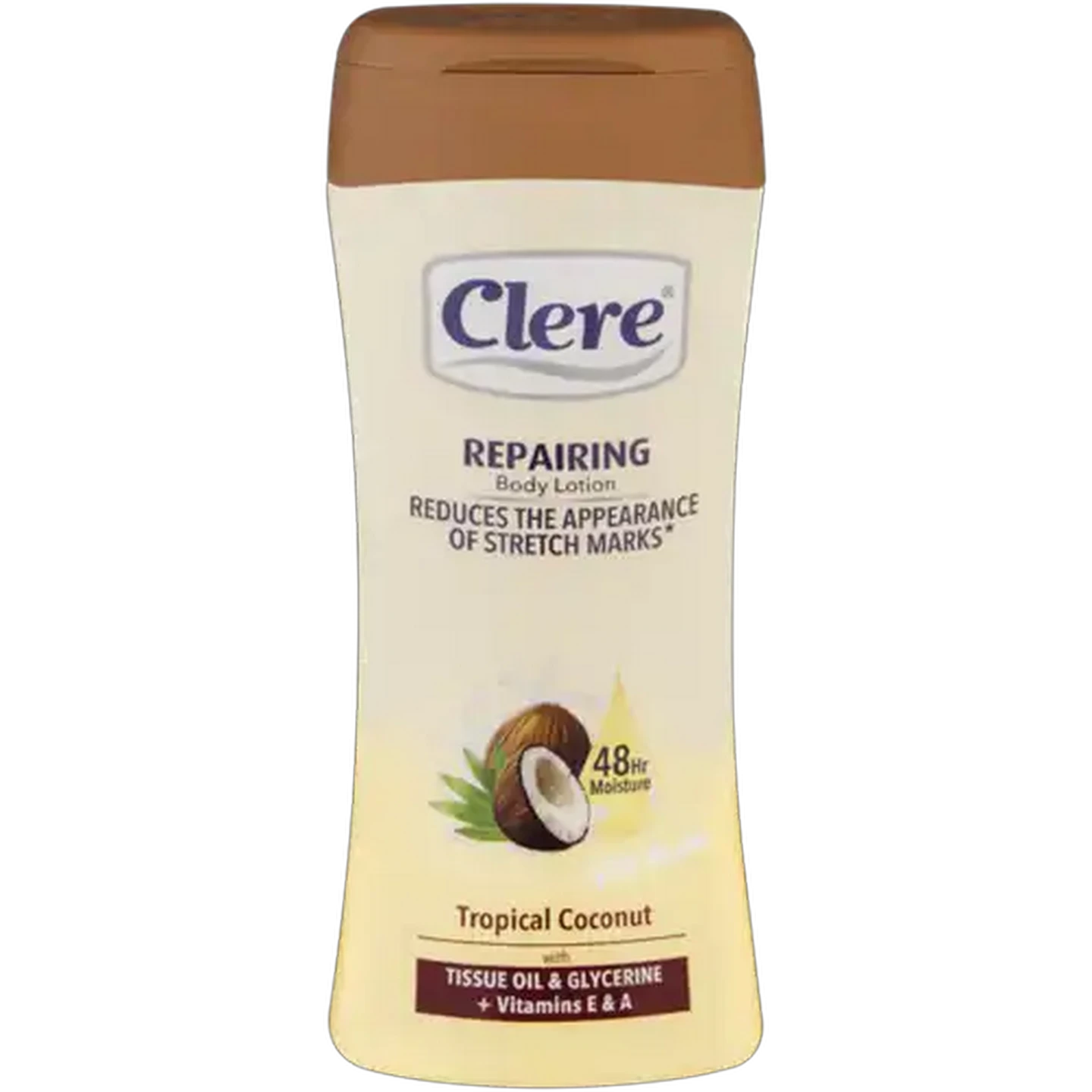 Image of Clere Tissue Oil & Pure Glycerine Enriched Tropical Coconut Nourishing Hand & Body Lotion Bottle 400ml