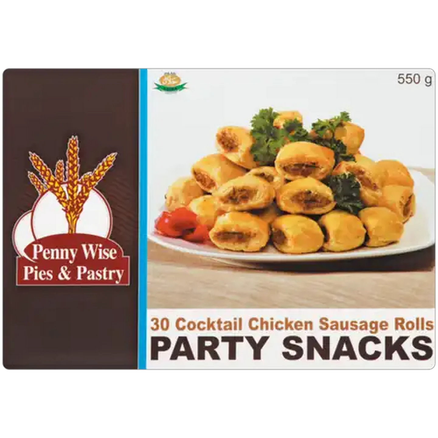 Image of Penny Wise Frozen Cocktail Chicken Sausage Rolls Party Snacks 30 Pack