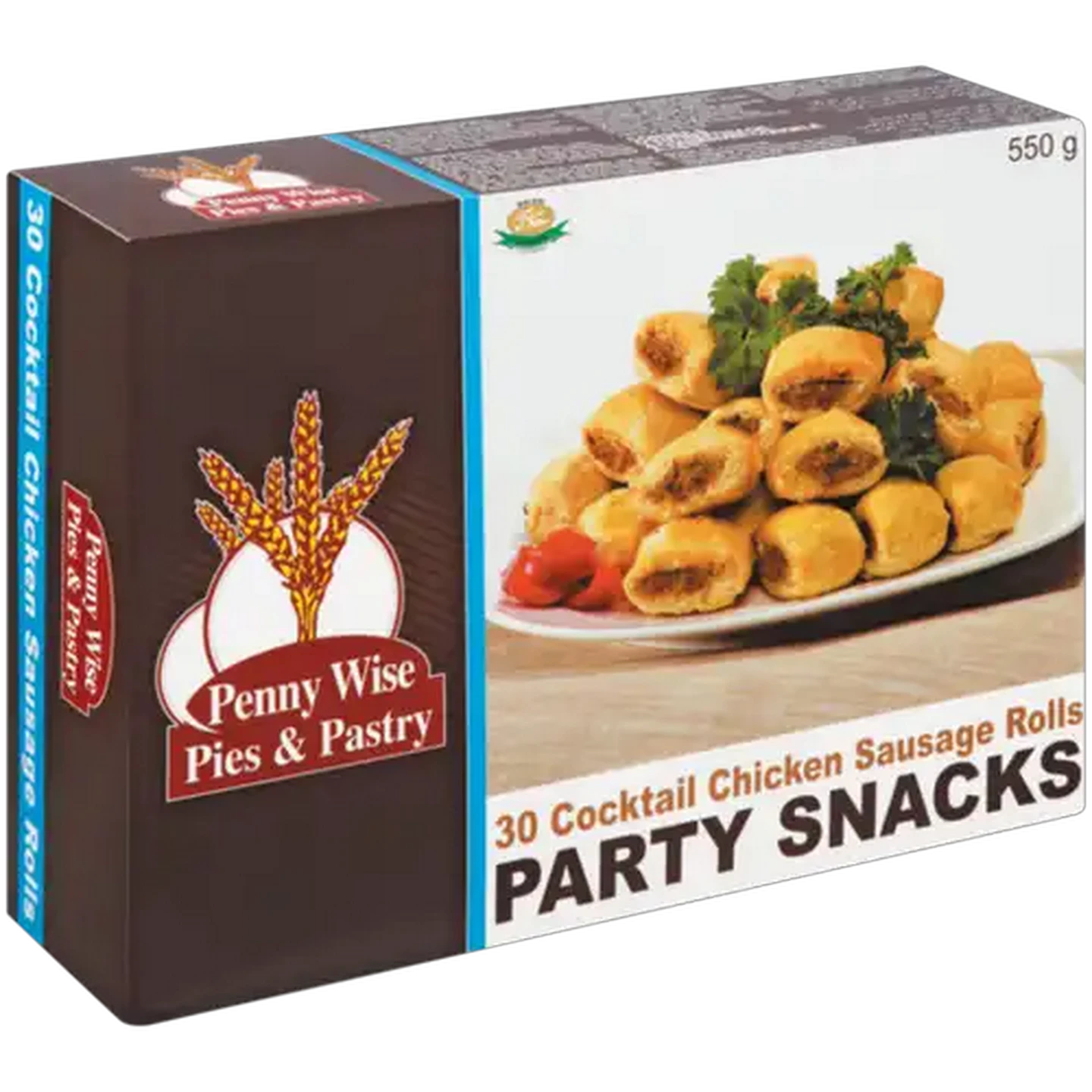 Image of Penny Wise Frozen Cocktail Chicken Sausage Rolls Party Snacks 30 Pack