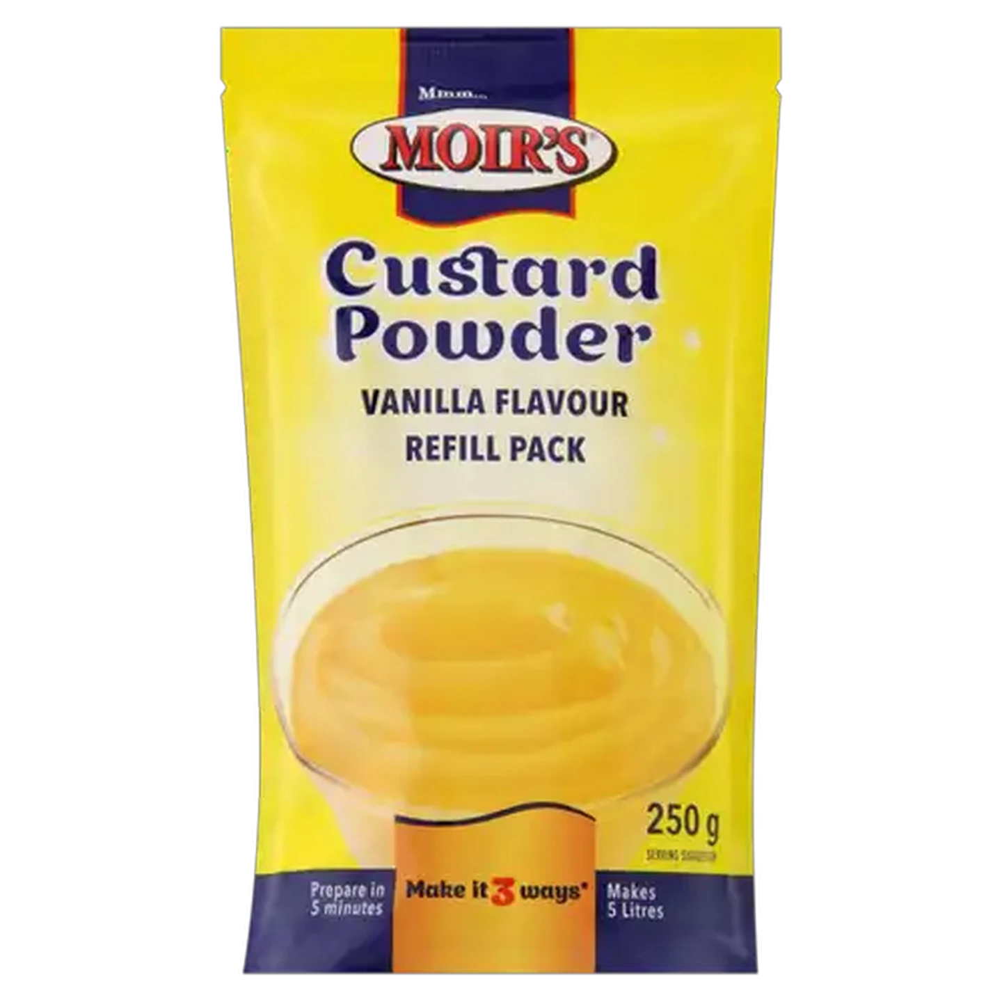 Image of Moir's Vanilla Flavoured Custard Powder Refill Pack 250g