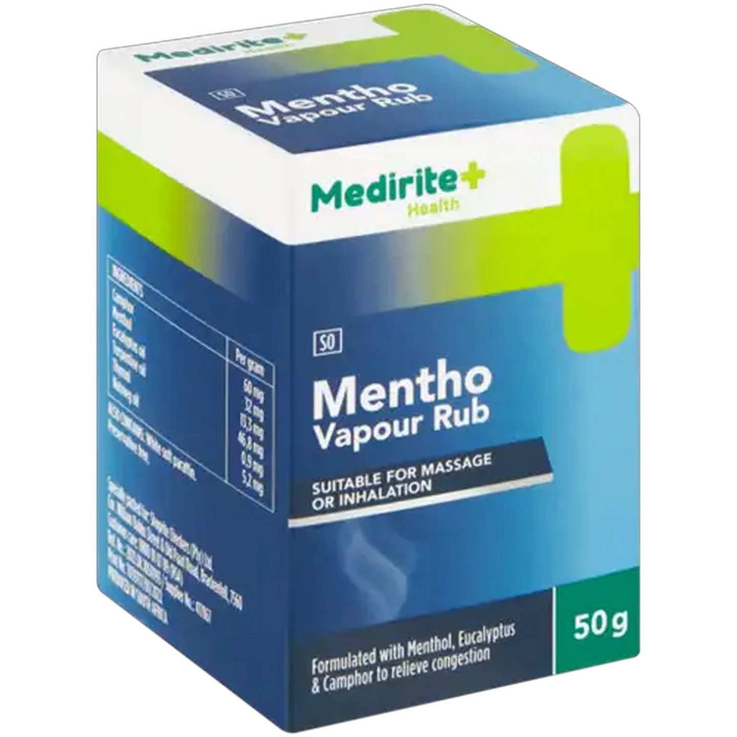 Image of Medirite Pharmacy Mentho Rub Vaporising Ointment 50g