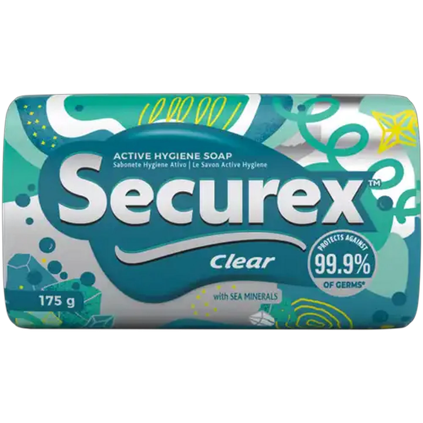 Image of Securex Clear Active Hygiene Soap Bar 175g