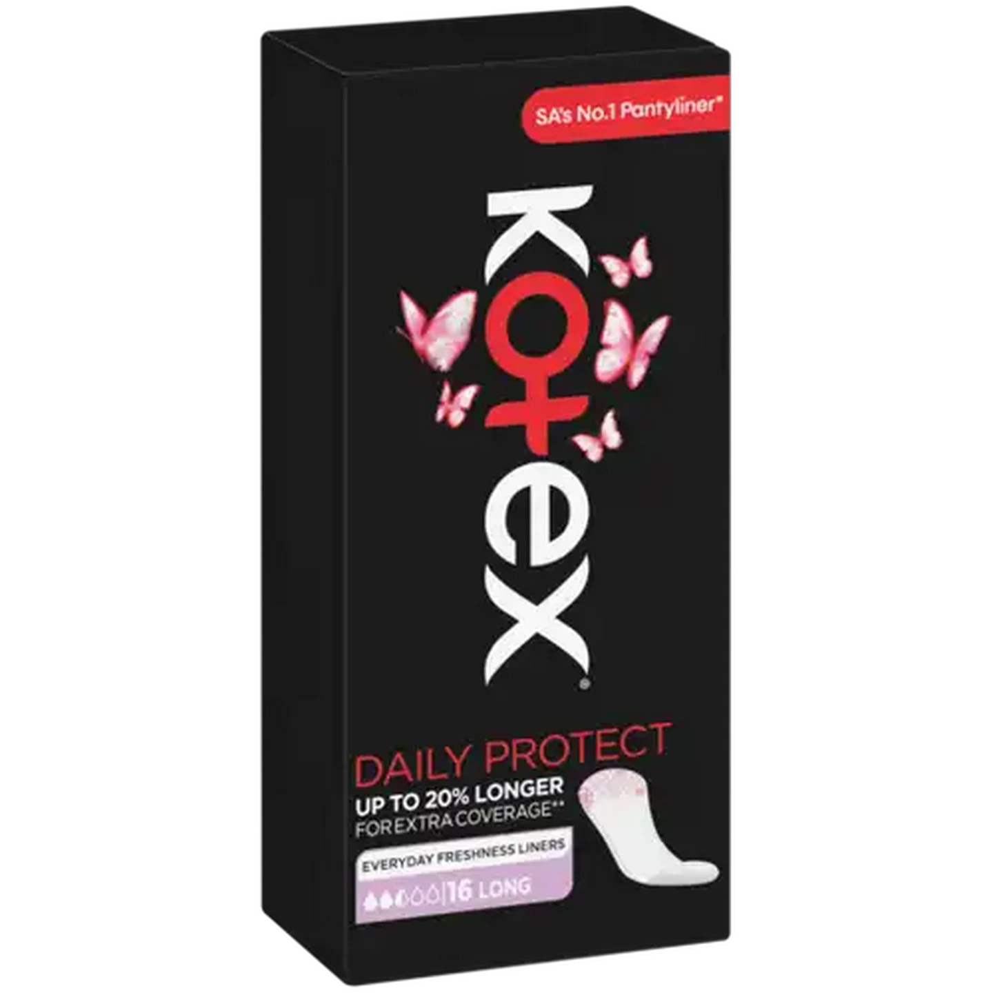Image of Kotex Unscented Long Pantyliners 16 Pack