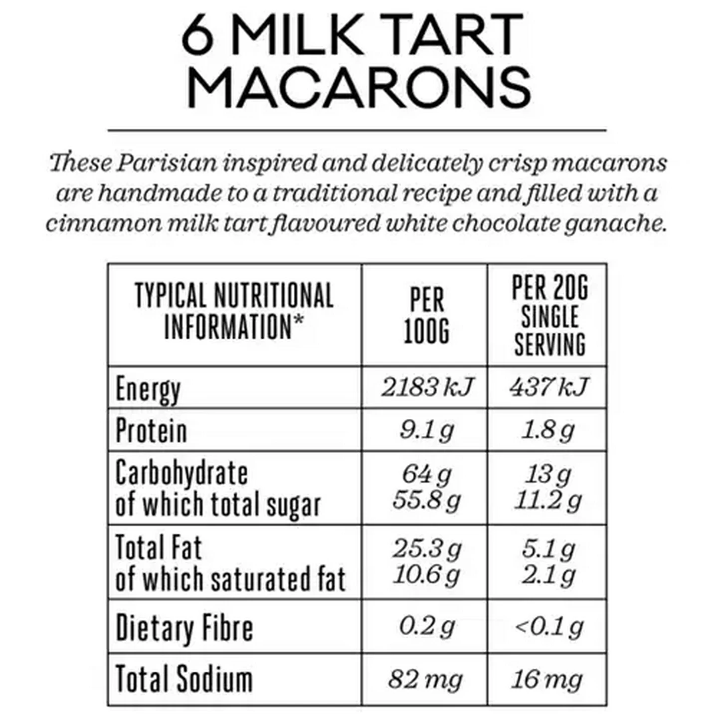 Image of Forage And Feast Milk Tart Macarons 6 Pack