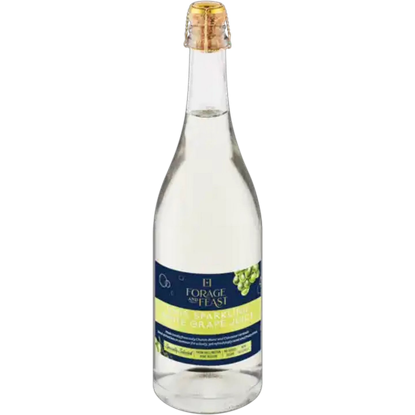 Image of Forage And Feast Sparkling 100% White Grape Juice Bottle 750ml