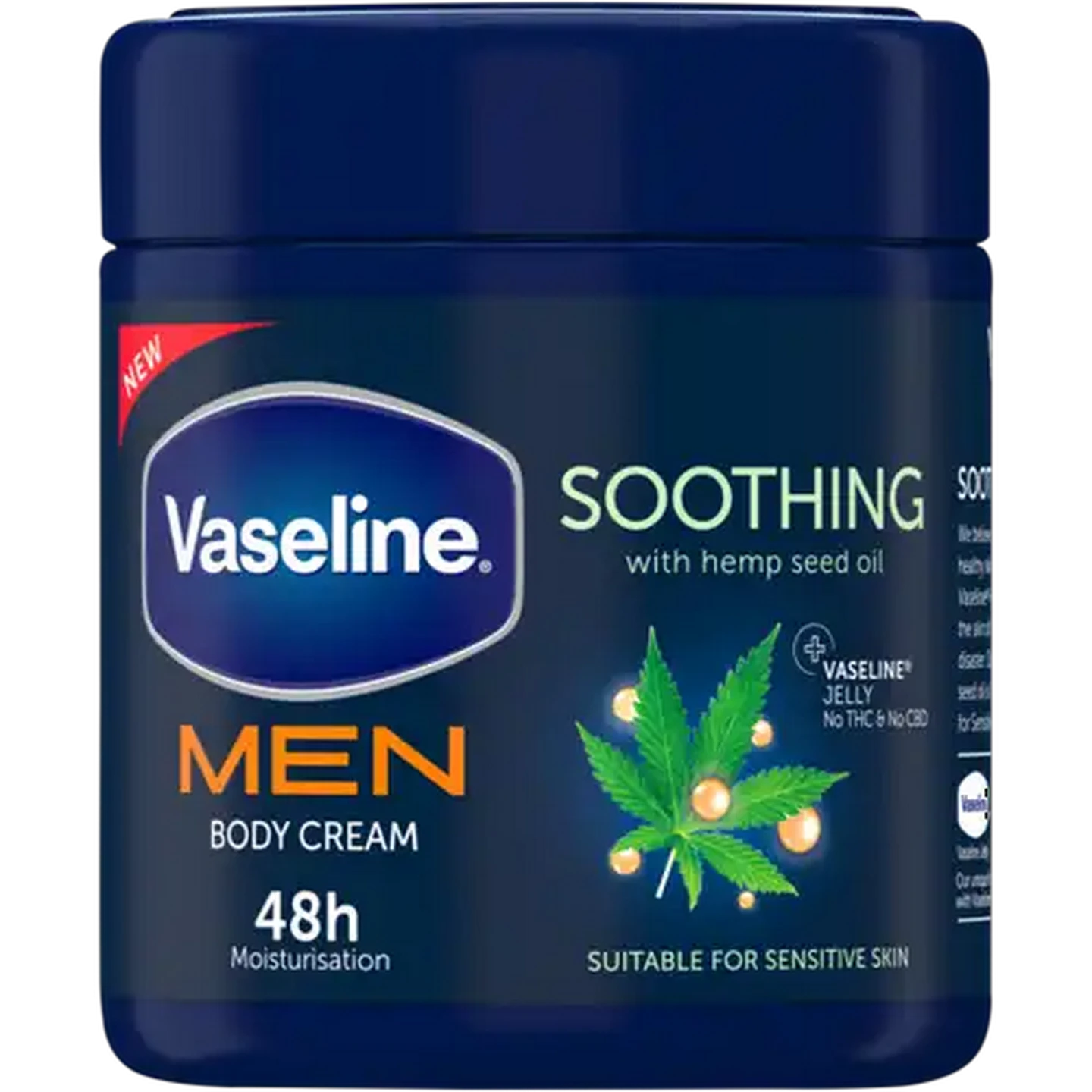 Image of Vaseline Men Soothing Hemp Seed Oil Body Cream 400ml
