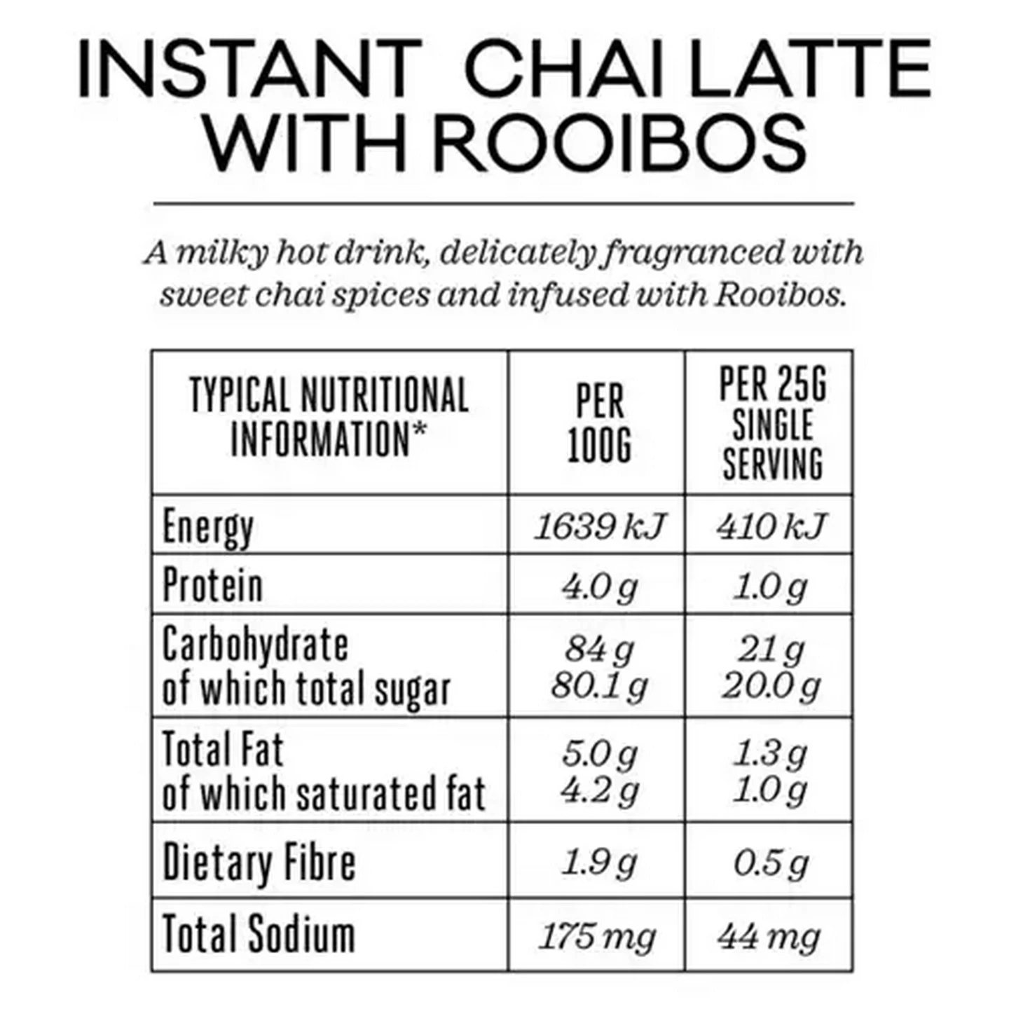 Image of Forage And Feast Instant Chai Latte with Rooibos 250g