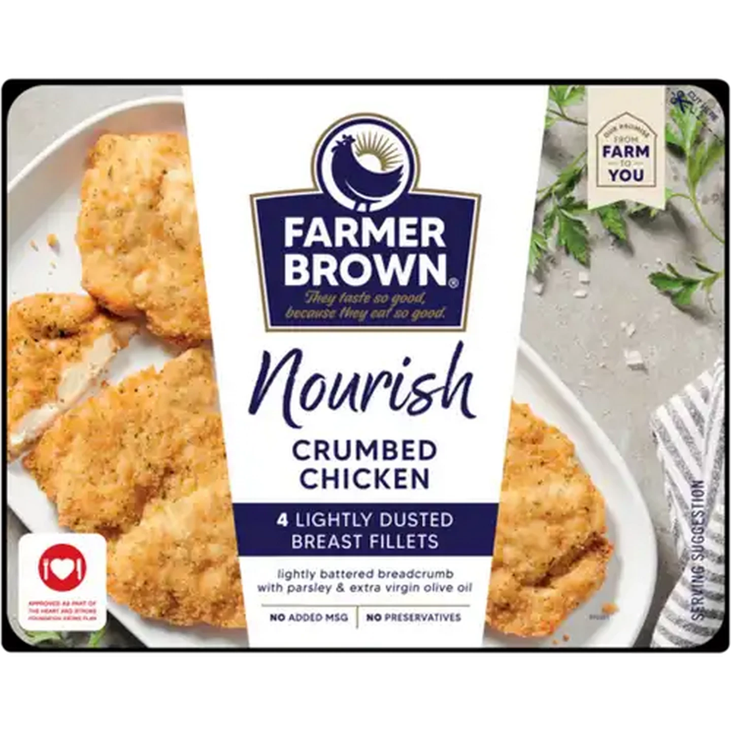 Image of Farmer Brown Nourish Lightly Dusted Crumbed Chicken Breast Fillets 360g