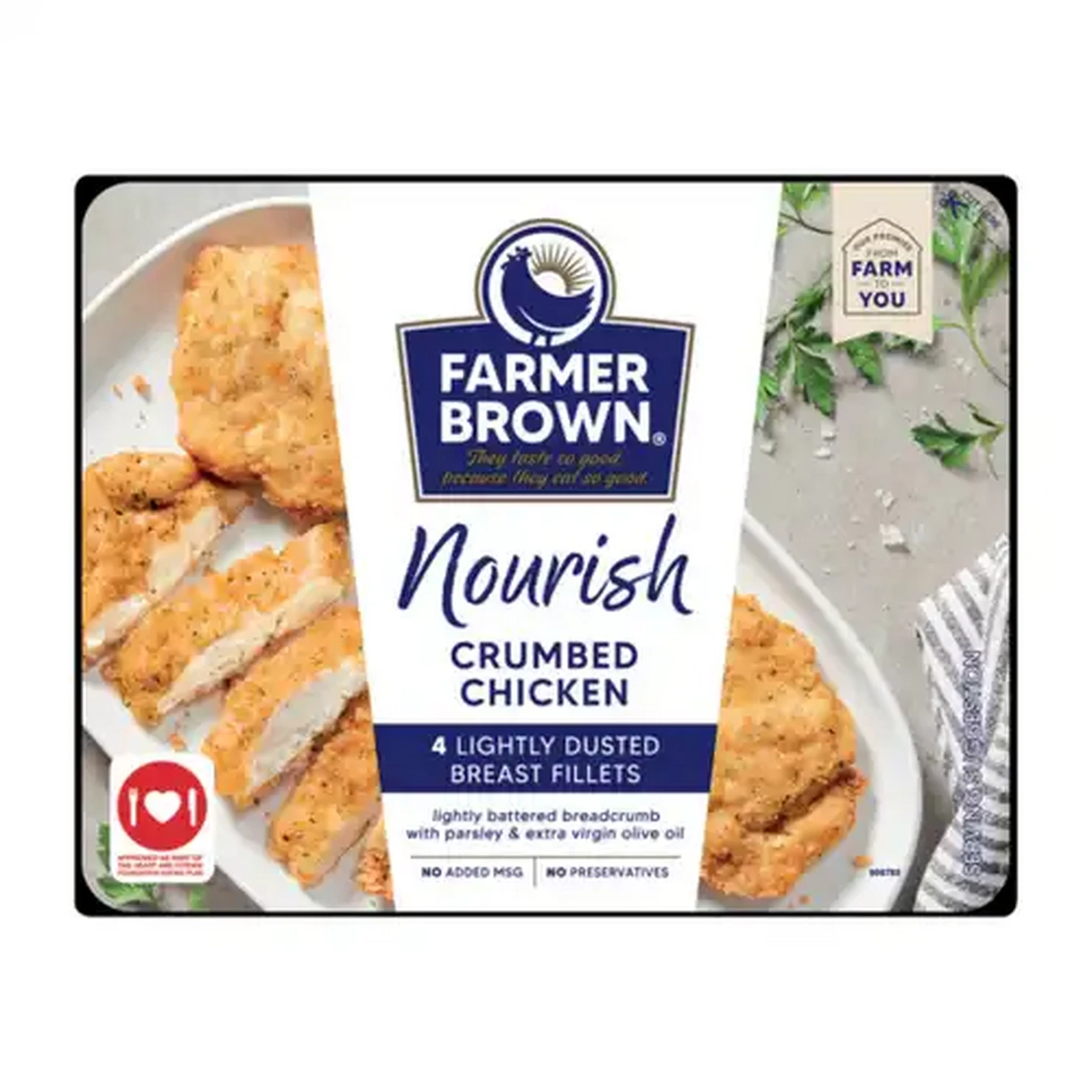 Image of Farmer Brown Nourish Lightly Dusted Crumbed Chicken Breast Fillets 360g
