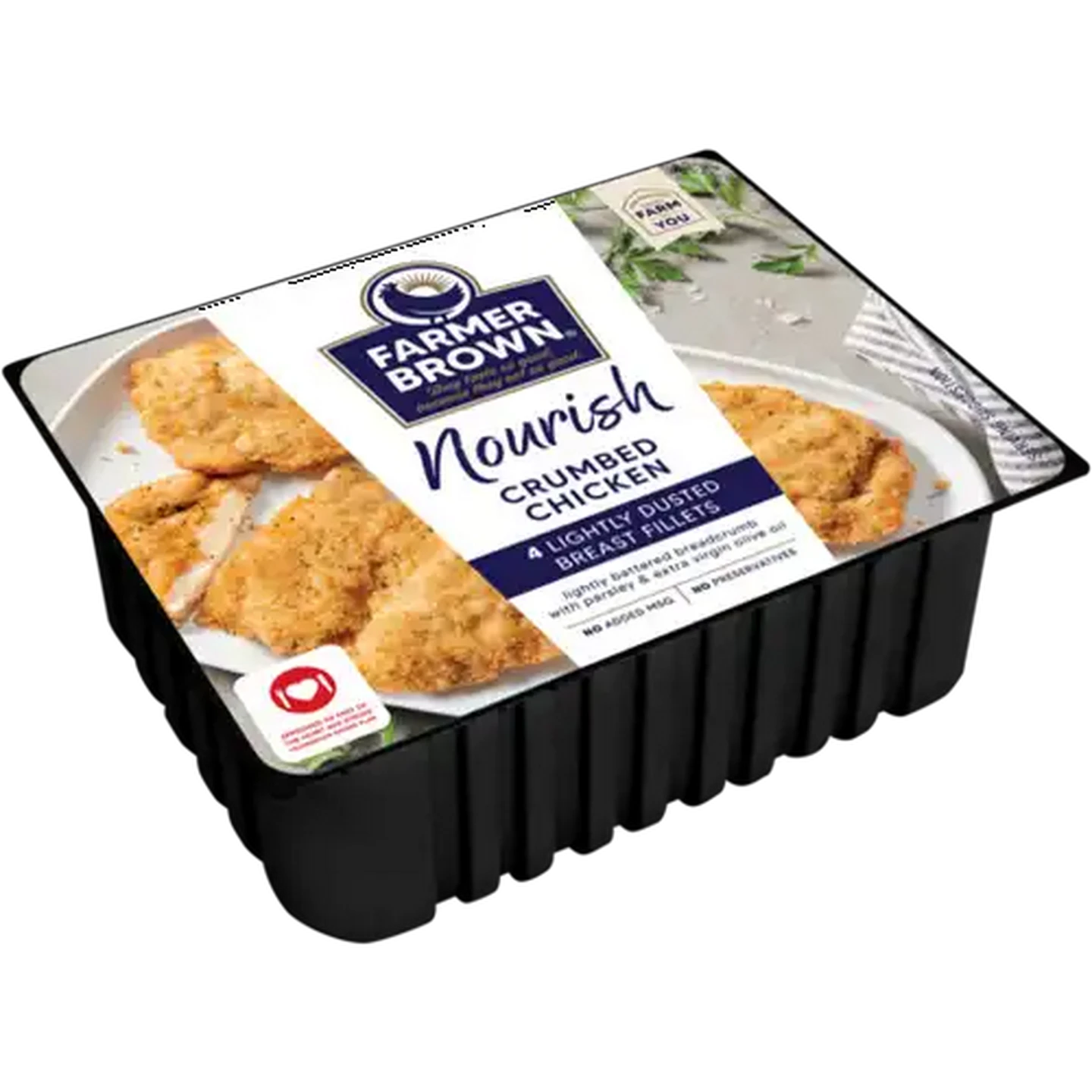 Image of Farmer Brown Nourish Lightly Dusted Crumbed Chicken Breast Fillets 360g