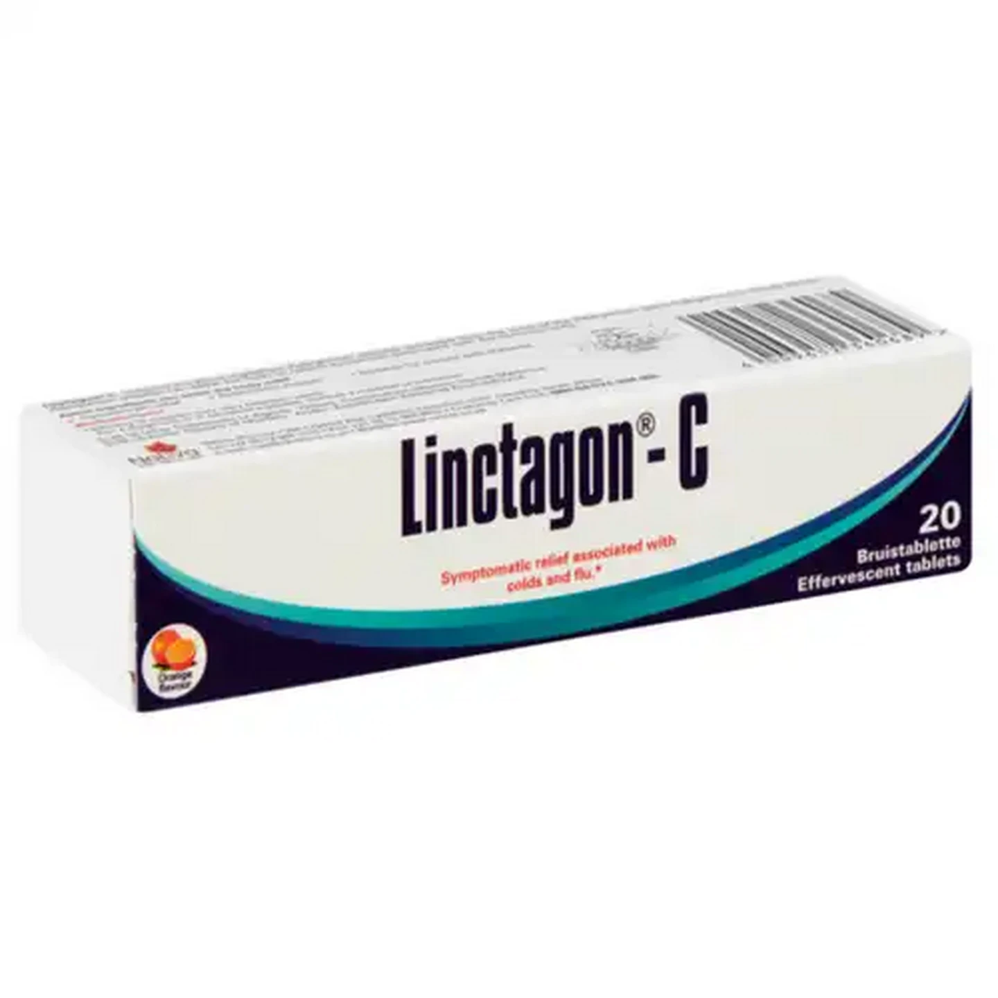 Image of Linctagon-C Orange Flavour Colds & Flu Effervescent Tablets 20 Pack