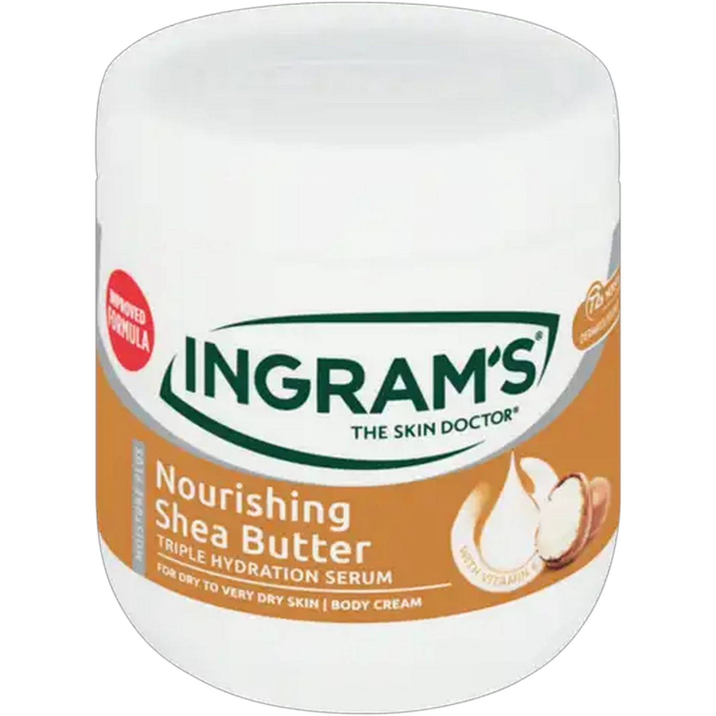 Image of Ingram's Moisture Plus Nourishing Shea Butter Body Cream 400ml