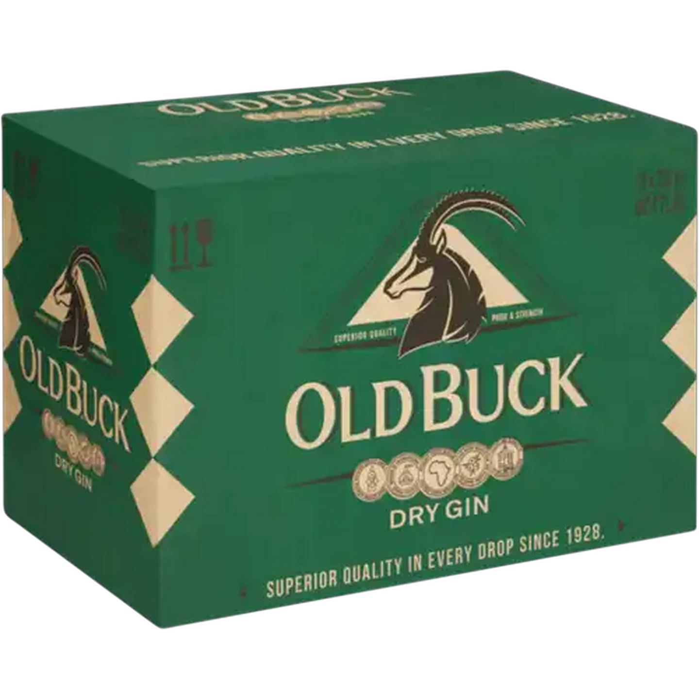 Image of Old Buck Dry Gin Bottles 12 x 750ml