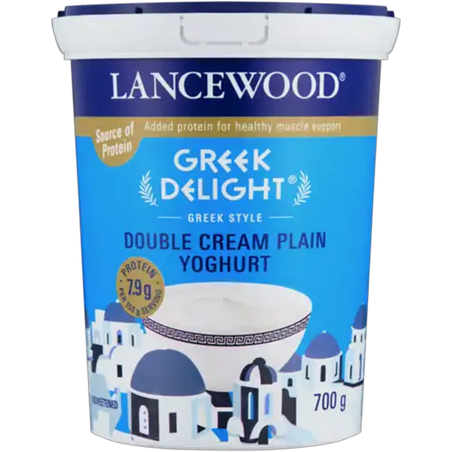 Image of LANCEWOOD Greek Delight Double Cream Plain Yoghurt 700g