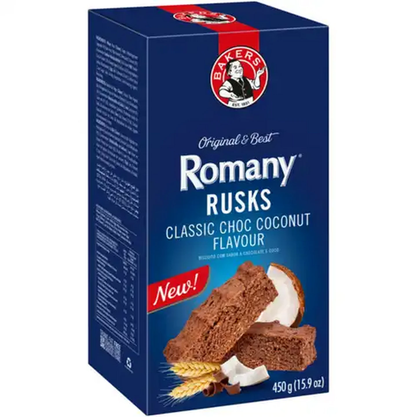 Image of Bakers Romany Classic Choc Coconut Flavour Rusks 450g