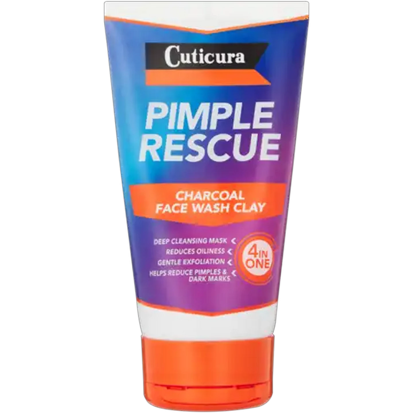 Image of Cuticura Pimple Rescue Charcoal Face Wash Clay 150ml