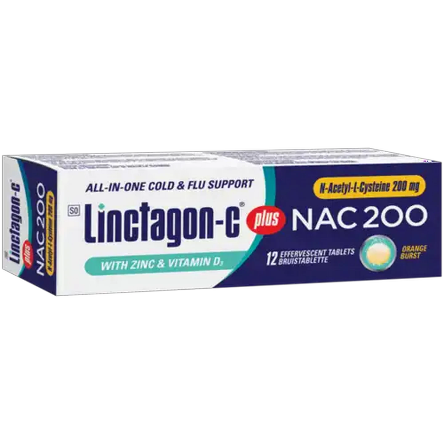 Image of Linctagon-C Plus NAC 200 Effervescent Tablets 12 Pack
