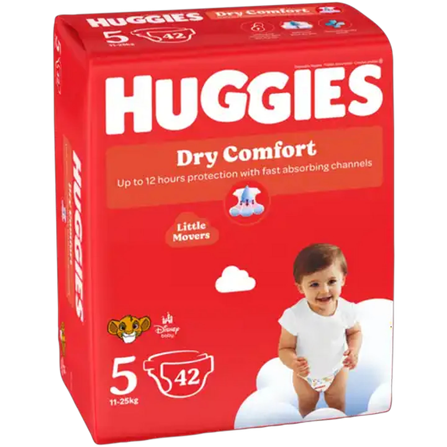 Image of Huggies Dry Comfort Size 5 Disposable Nappies 42 Pack