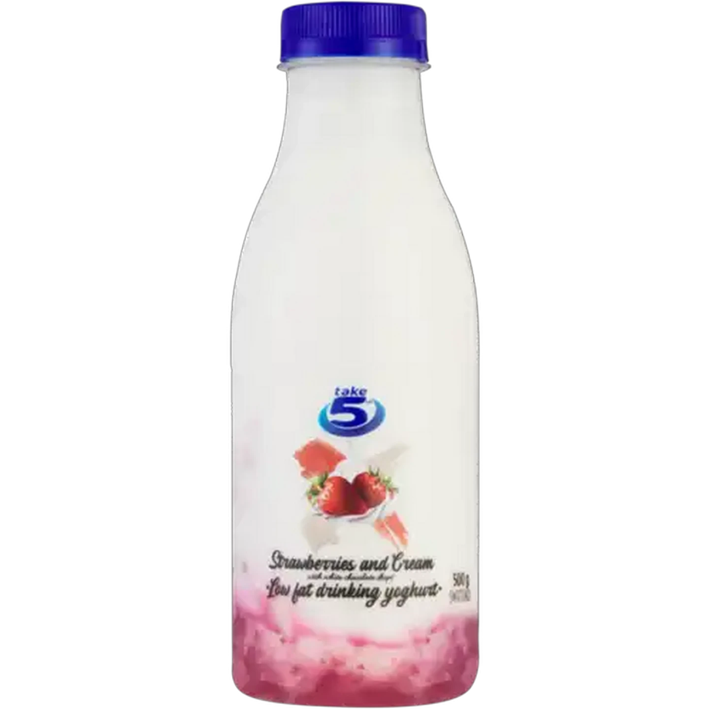 Image of Take 5 Strawberries and Cream Low Fat Drinking Yoghurt 500g