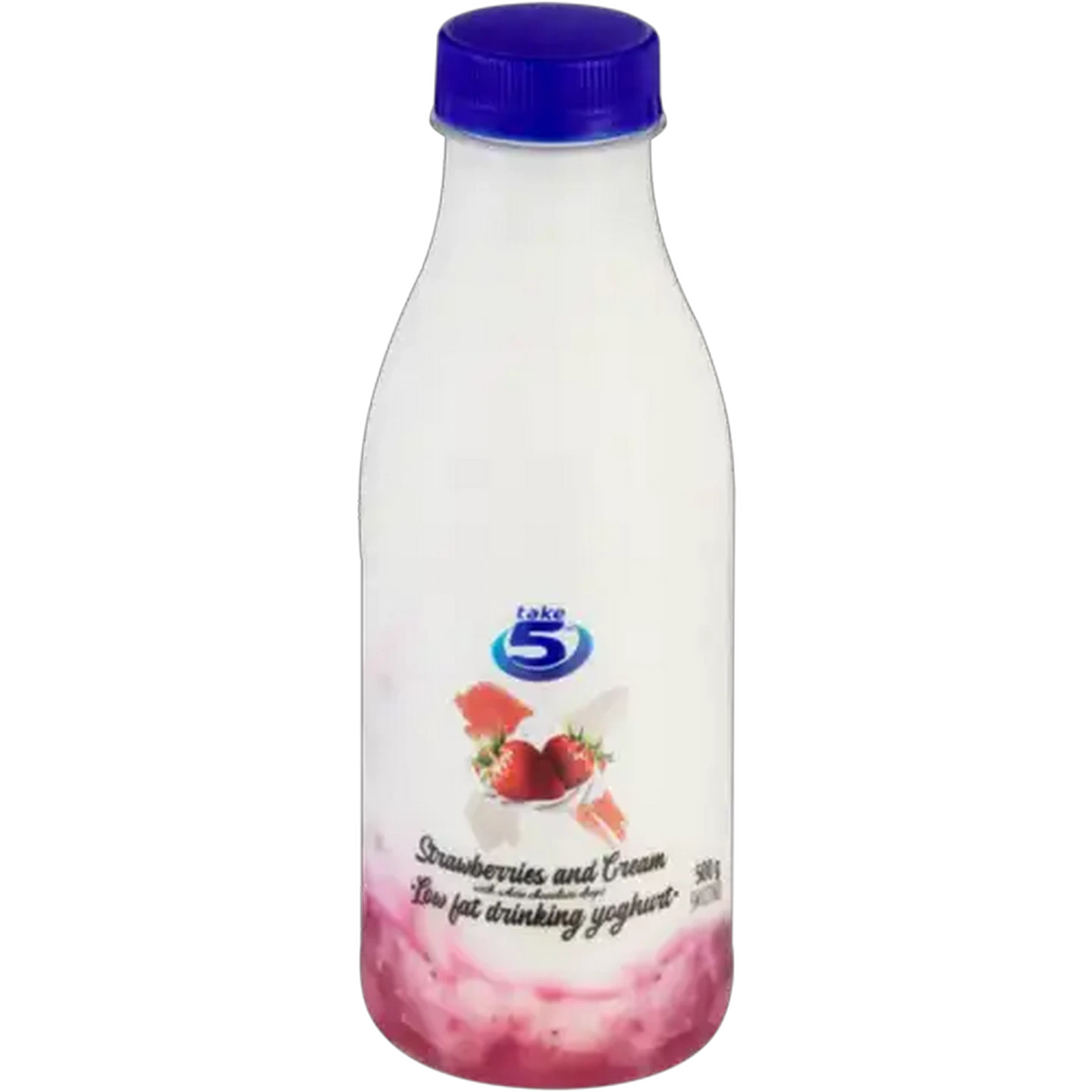 Image of Take 5 Strawberries and Cream Low Fat Drinking Yoghurt 500g