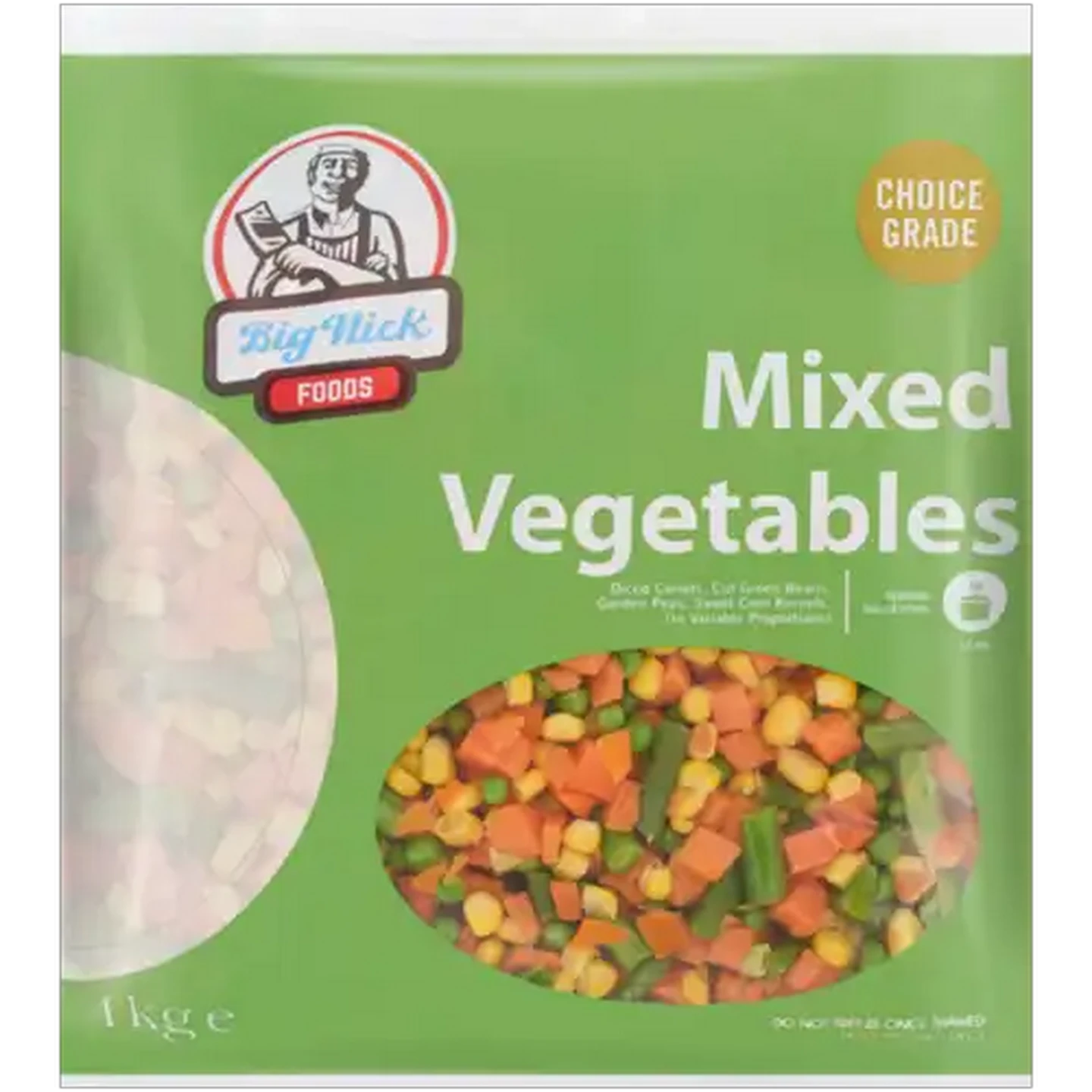 Image of Big Nick Frozen Mixed Vegetables 1kg