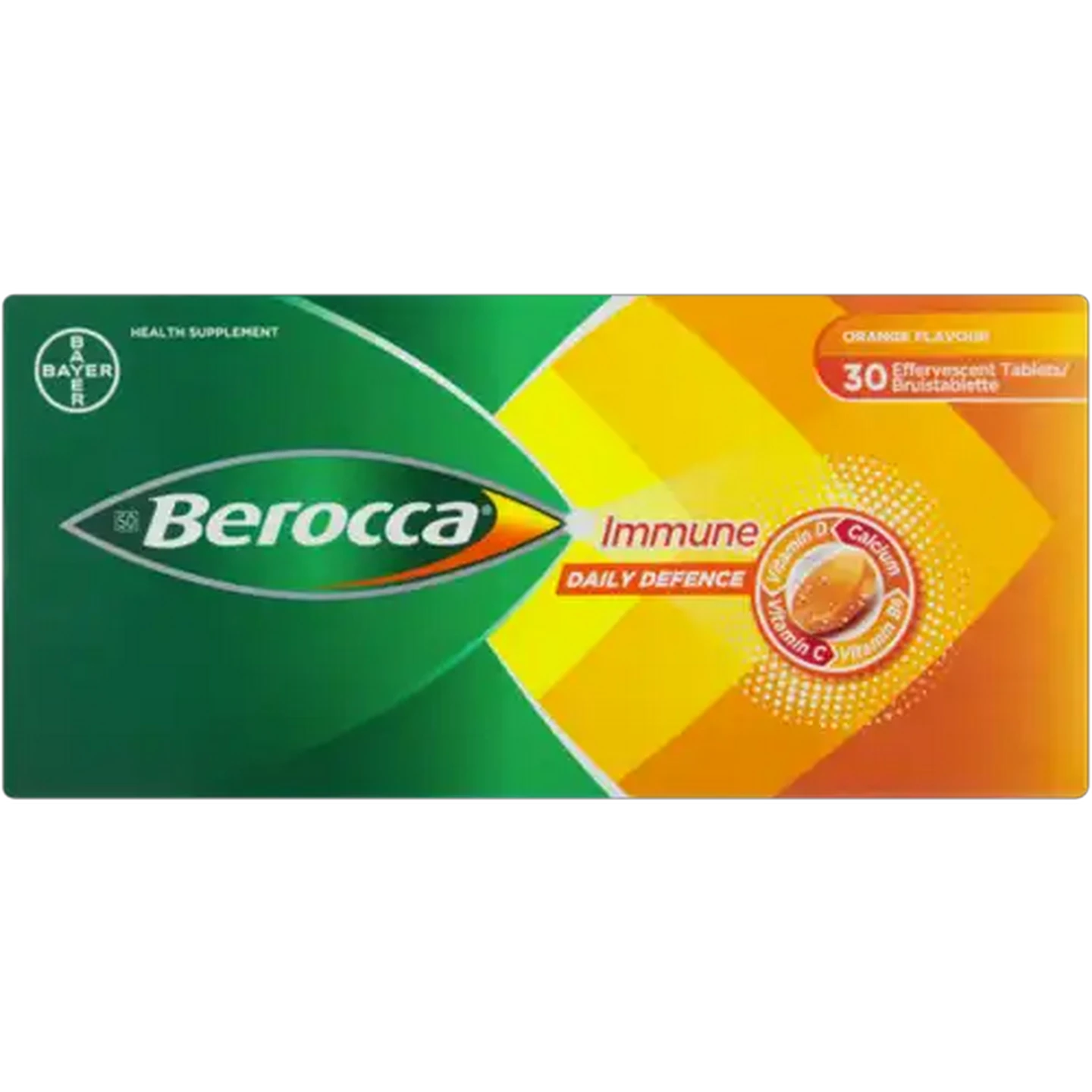 Image of Berocca Orange Flavour Immune Daily Defence Effervescent Tablets 30 Pack
