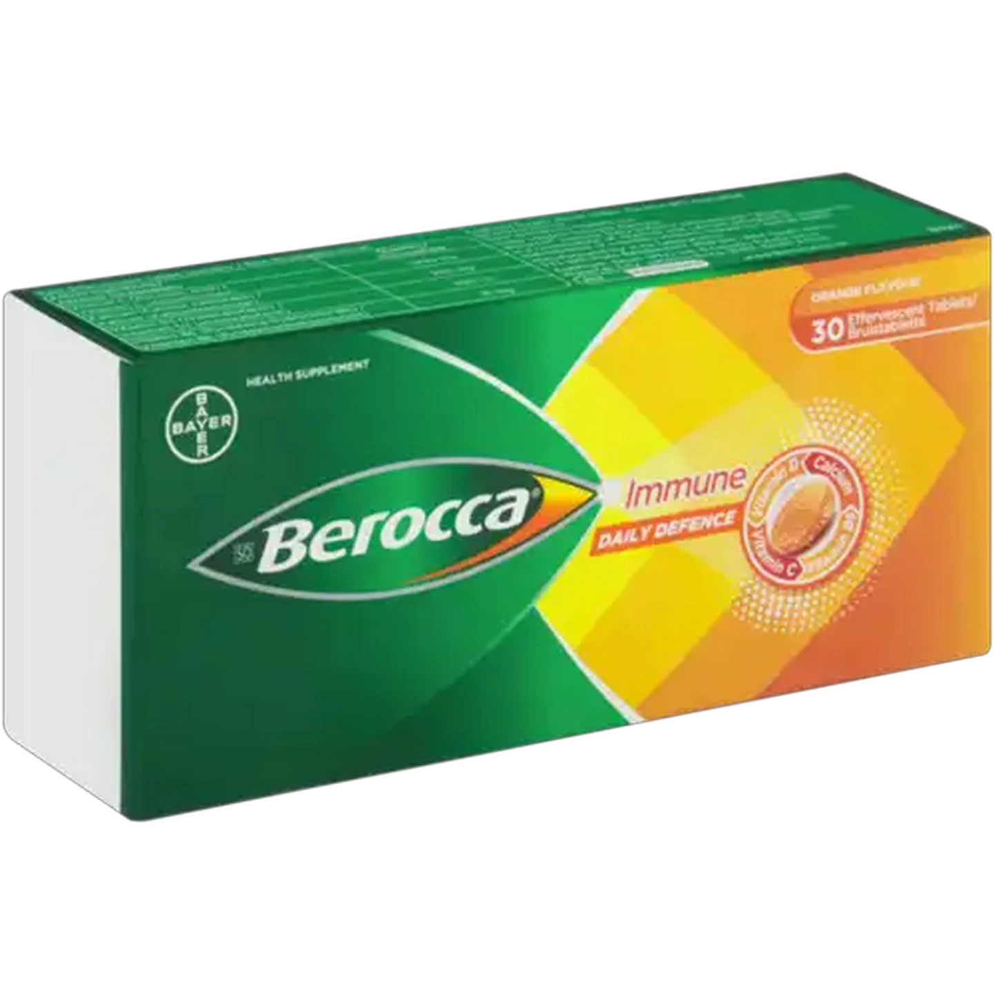 Image of Berocca Orange Flavour Immune Daily Defence Effervescent Tablets 30 Pack