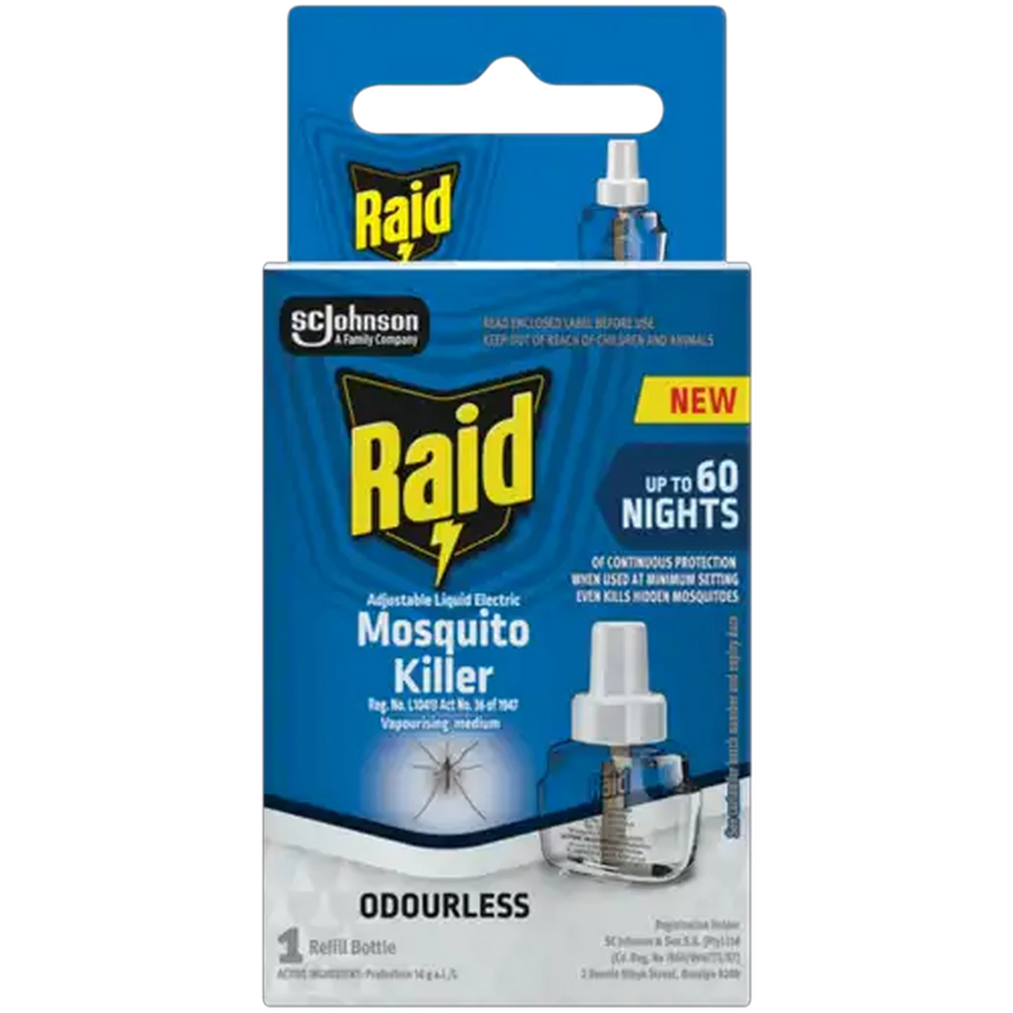 Image of Raid Adjustable Liquid Electric Odourless Mosquito Killer Refill 44ml