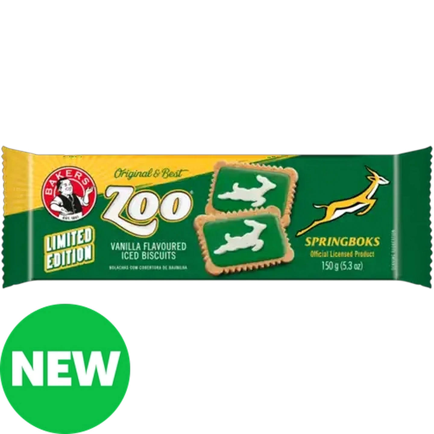 Image of Bakers Vanilla Flavoured Limited Edition Zoo Iced Biscuits 150g