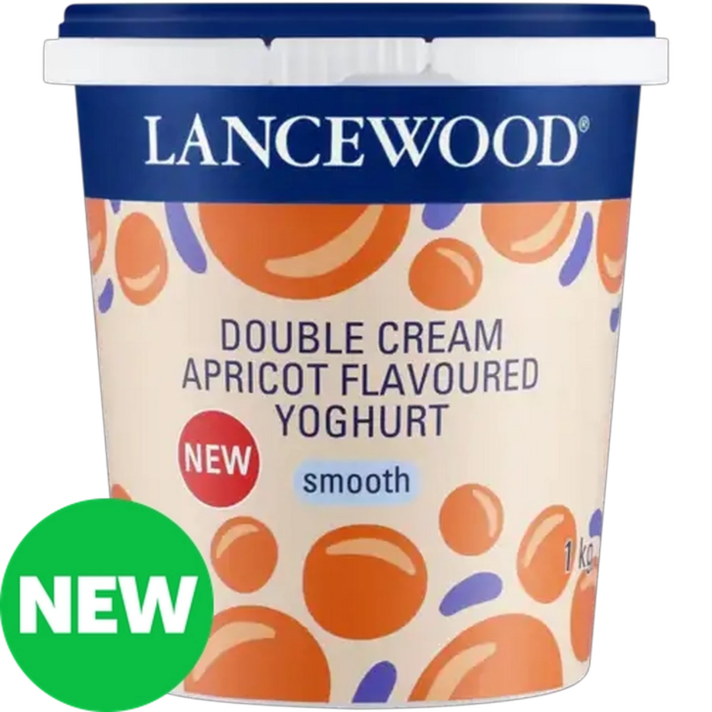 Image of LANCEWOOD Apricot Flavoured Double Cream Smooth Yoghurt 1kg