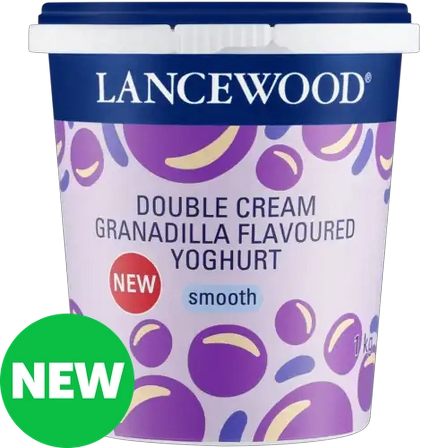 Image of LANCEWOOD Granadilla Flavoured Double Cream Smooth Yoghurt 1kg