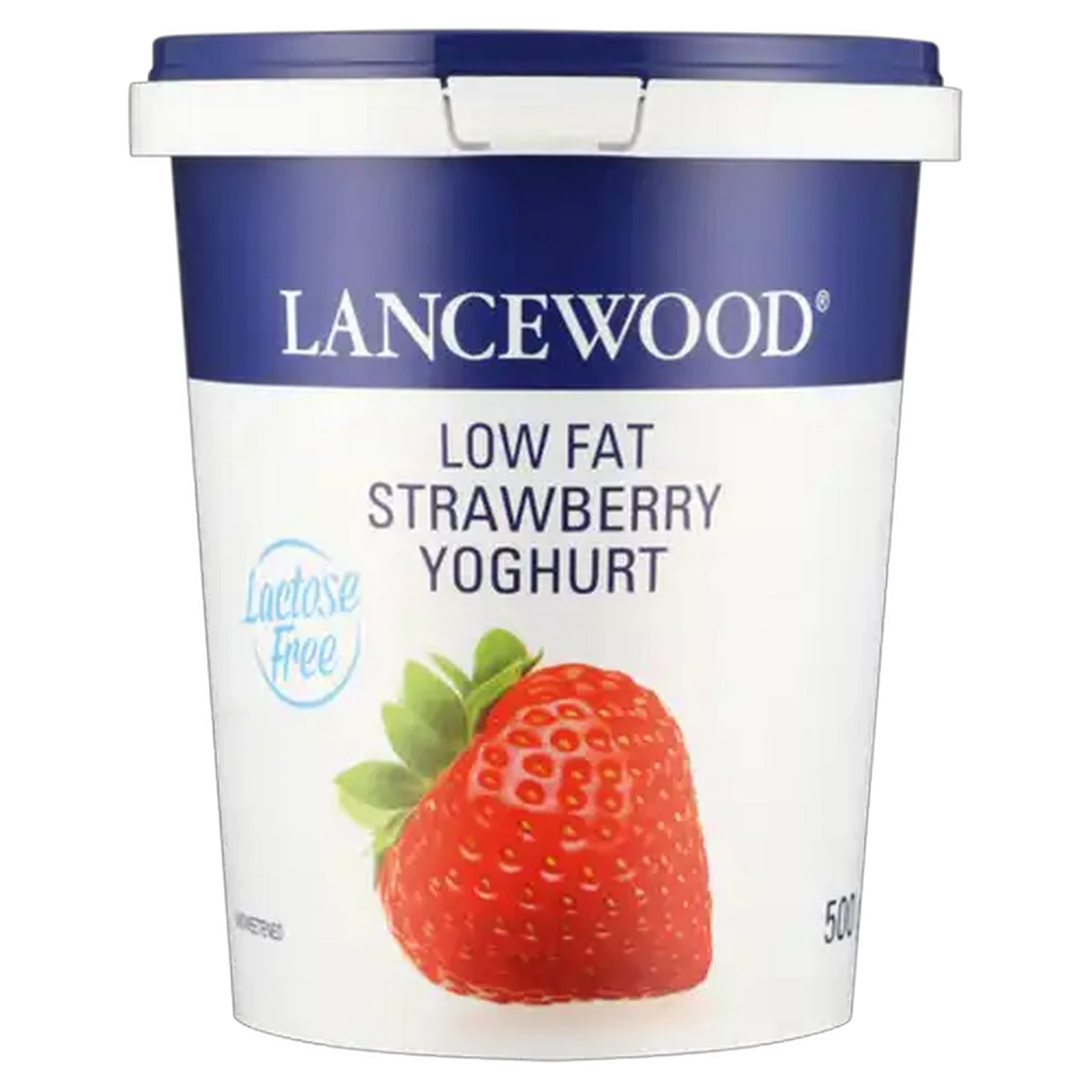 Image of LANCEWOOD Strawberry Flavoured Lactose Free Low Fat Yoghurt 500g