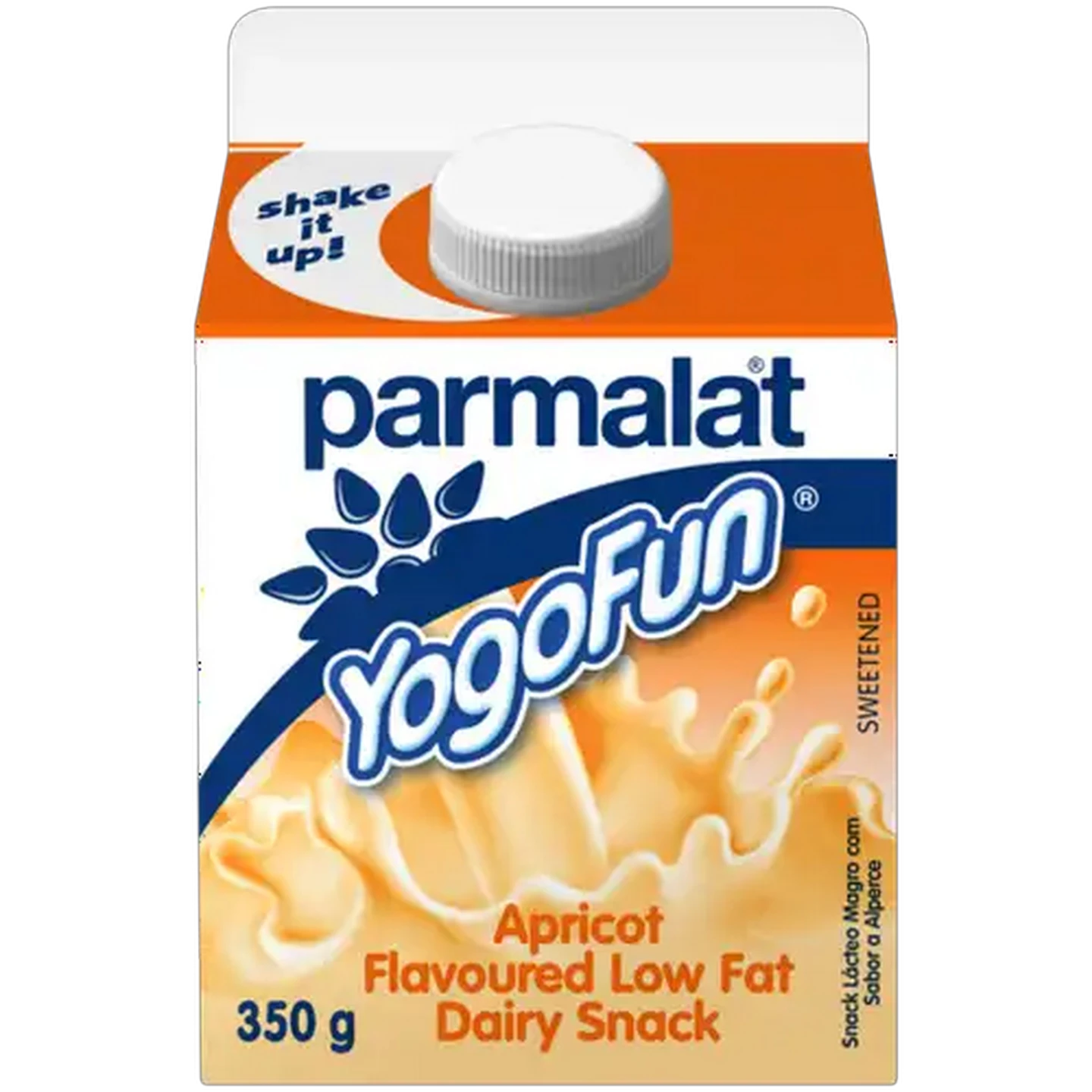 Image of Parmalat YogoFun Apricot Flavoured Low Fat Drinking Yoghurt 350g