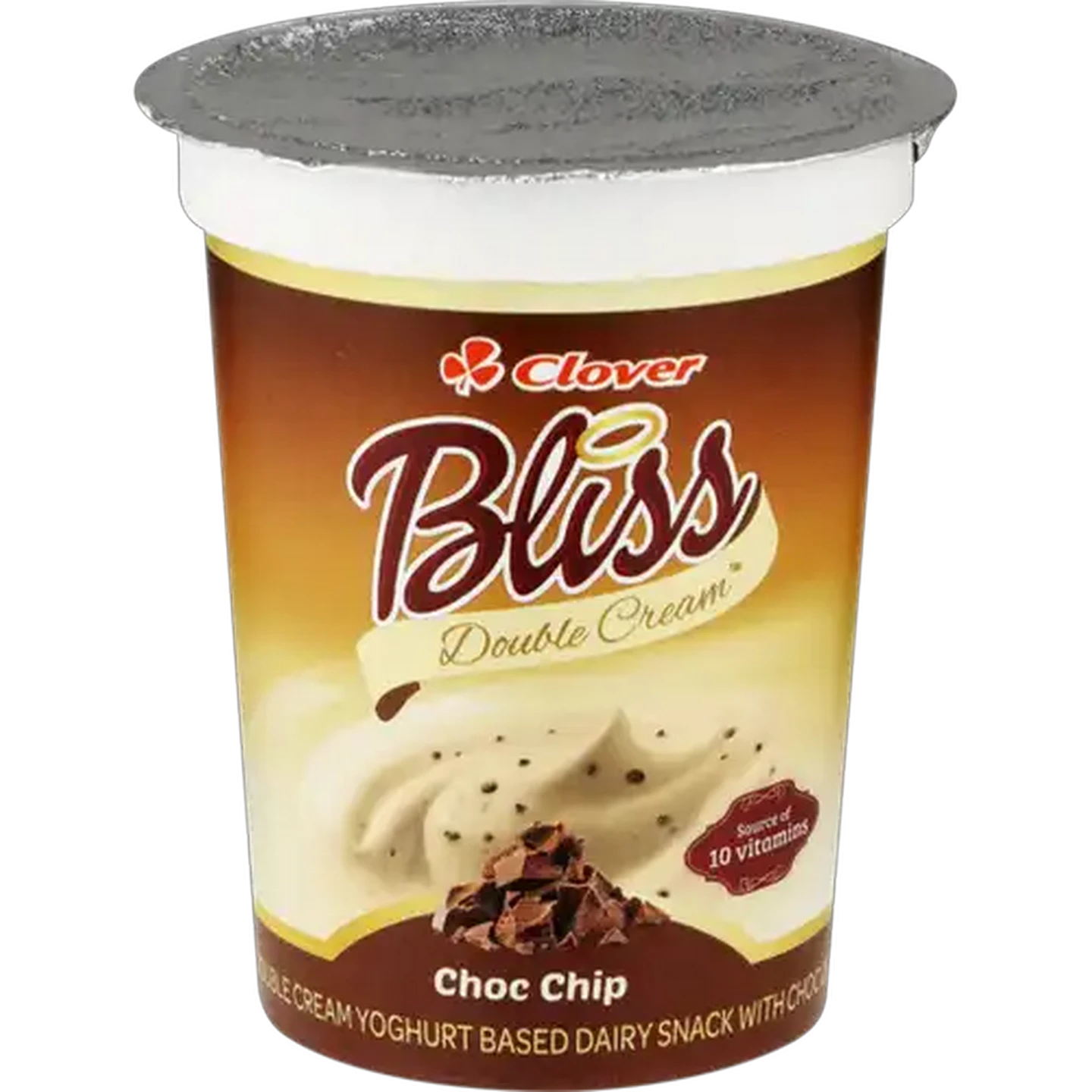 Image of Clover Bliss Choc Chip Double Cream Yoghurt 175g
