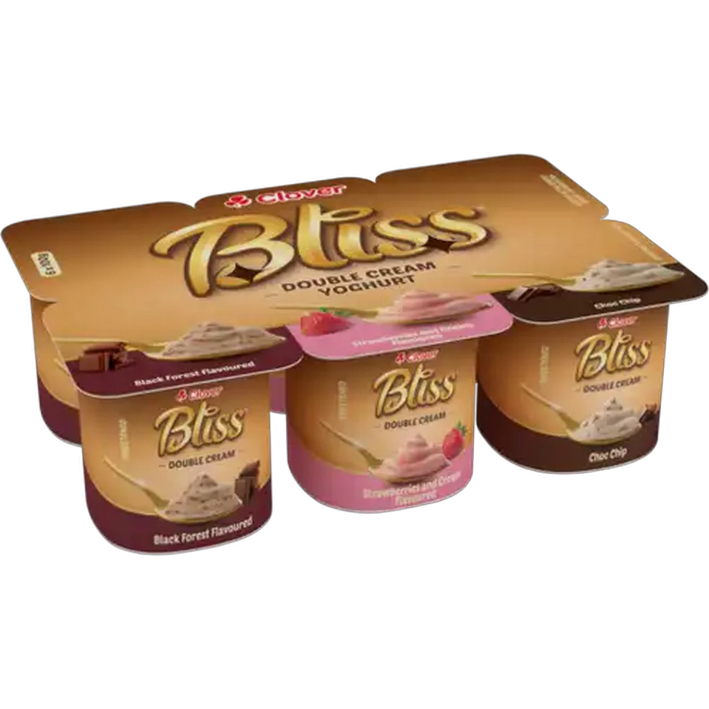 Image of Clover Bliss Double Cream Yoghurt Multipack 6 x 100g
