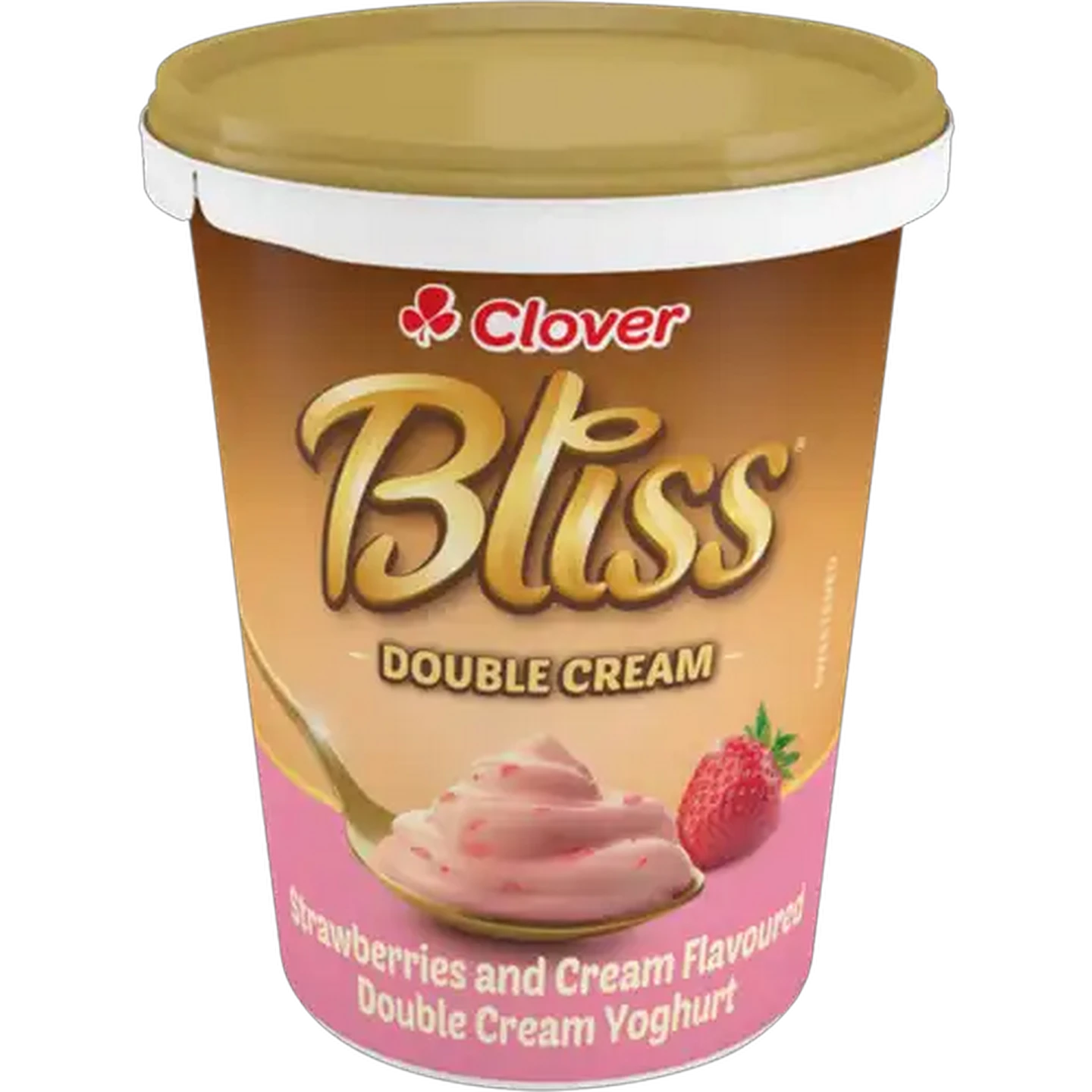Image of Clover Bliss Strawberries & Cream Double Cream Yoghurt 500g