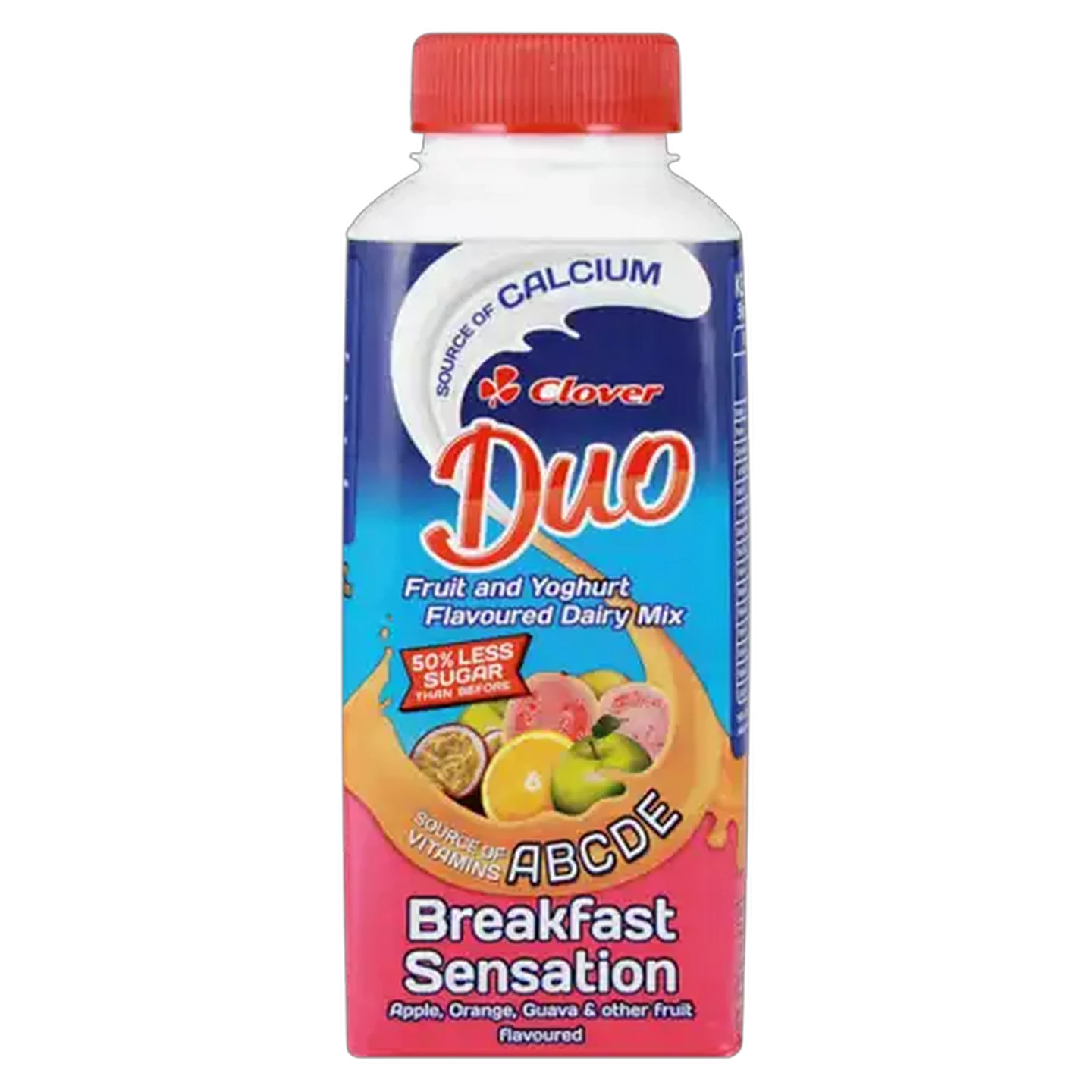 Image of Clover Duo Fruit & Yoghurt Flavoured Breakfast Sensation Drinking Yoghurt 330ml