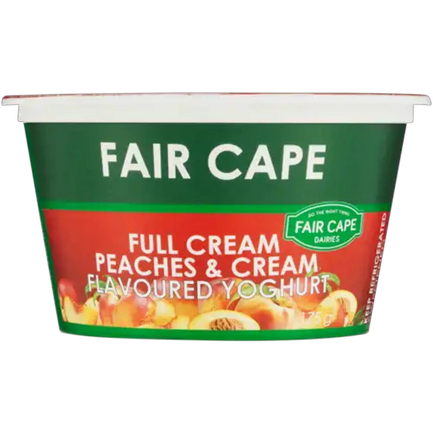 Image of Fair Cape Dairies Peaches & Cream Flavoured Full Cream Yoghurt 175g