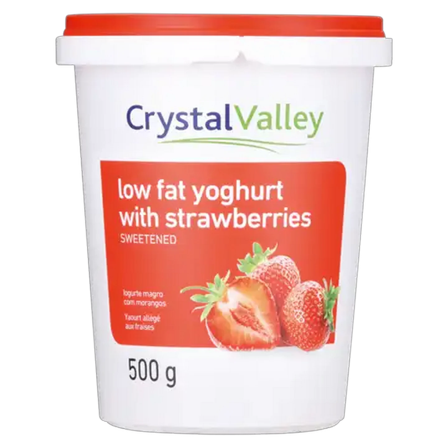 Image of Crystal Valley Low Fat Yoghurt With Strawberries 500g