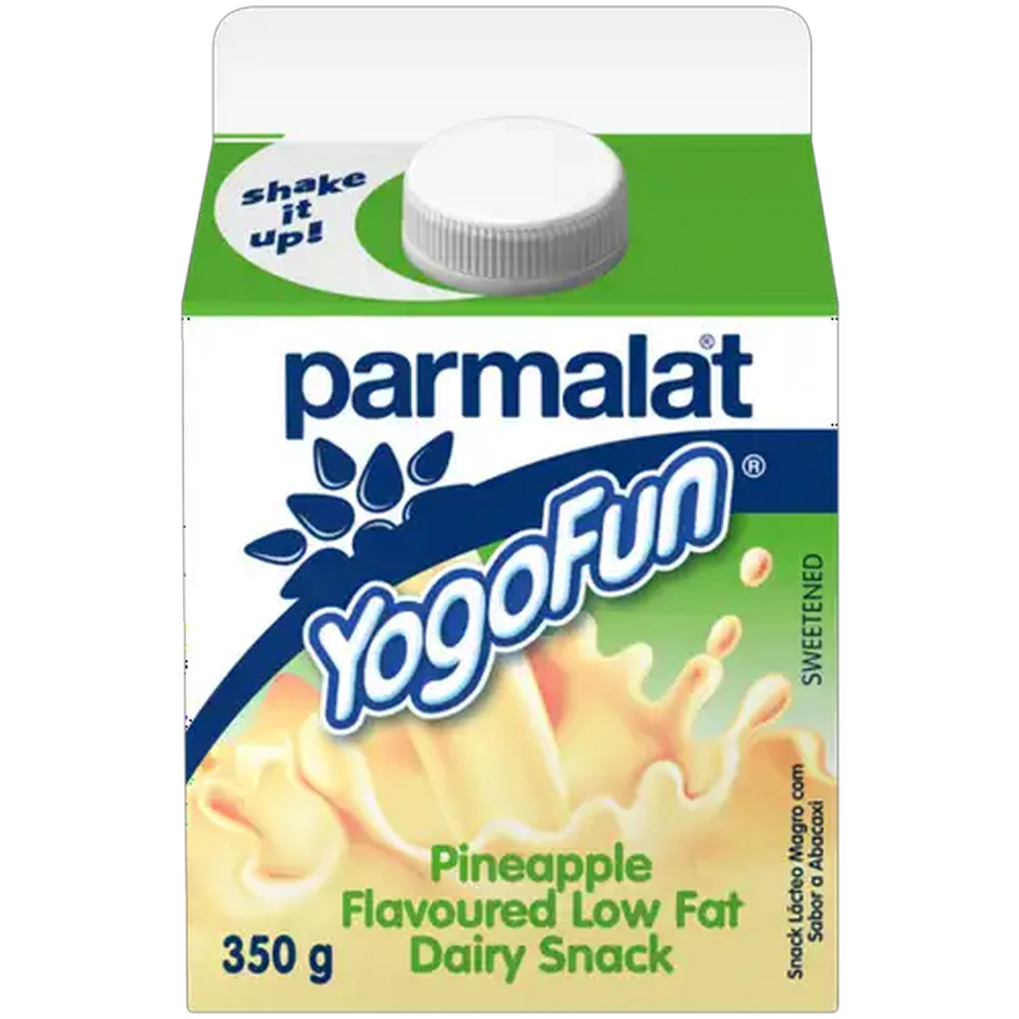 Image of Parmalat YogoFun Pineapple Flavoured Low Fat Drinking Yoghurt 350g