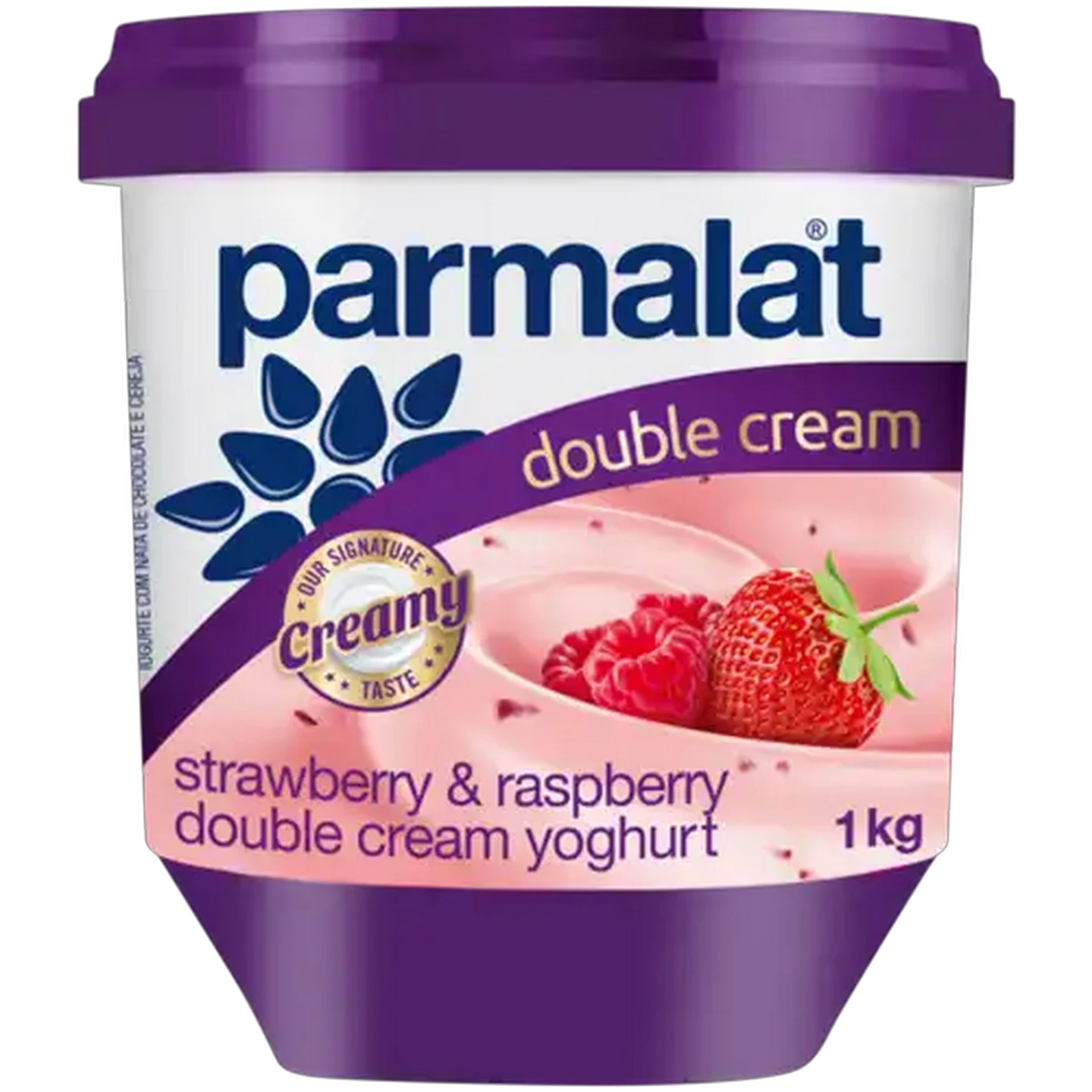Image of Parmalat Strawberry & Raspberry Double Cream Yoghurt 1kg