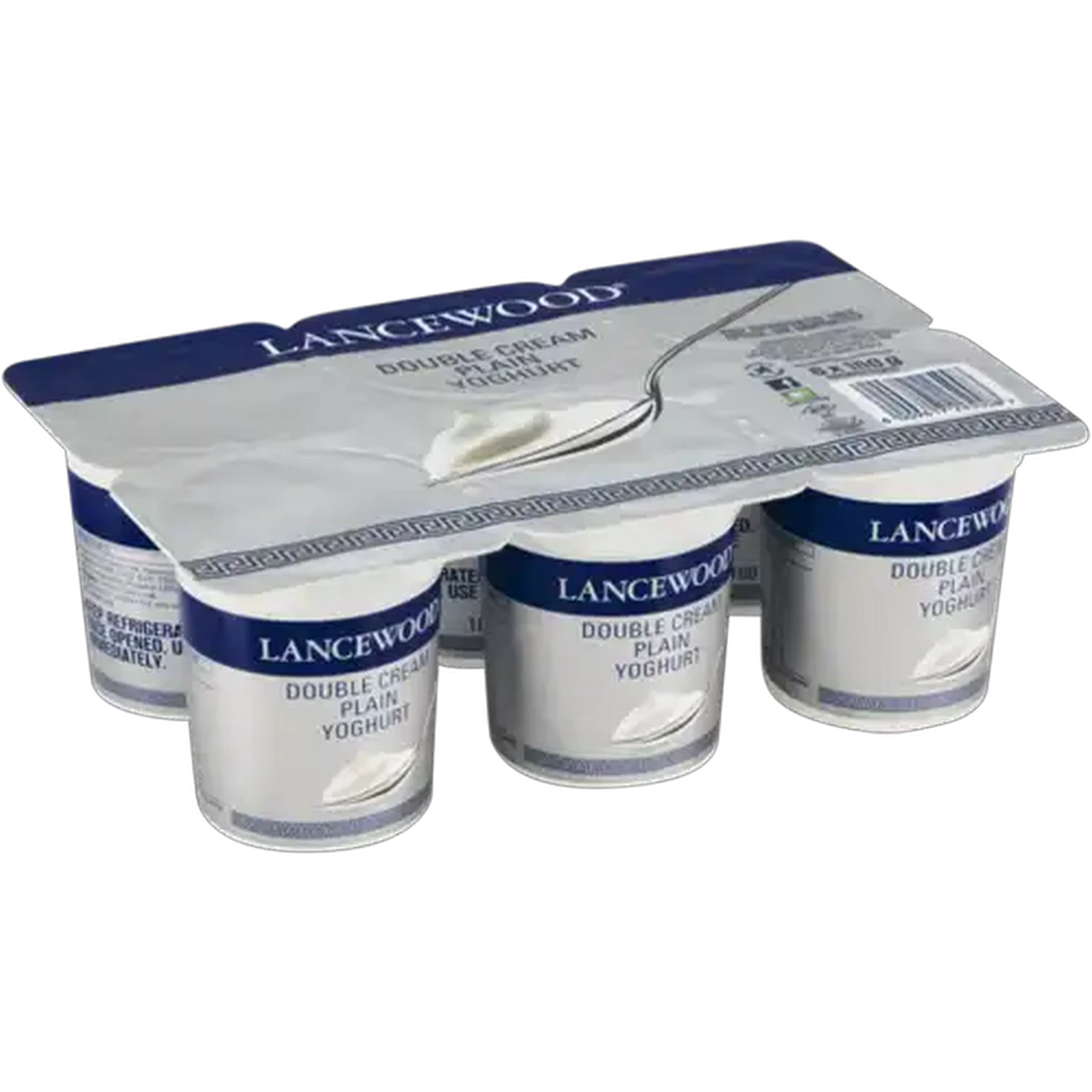 Image of LANCEWOOD Plain Double Cream Yoghurt 6 x 100g