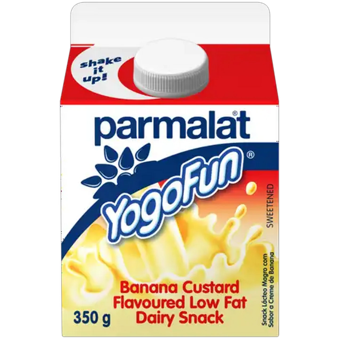 Image of Parmalat YogoFun Banana Custard Flavoured Low Fat Drinking Yoghurt 350g