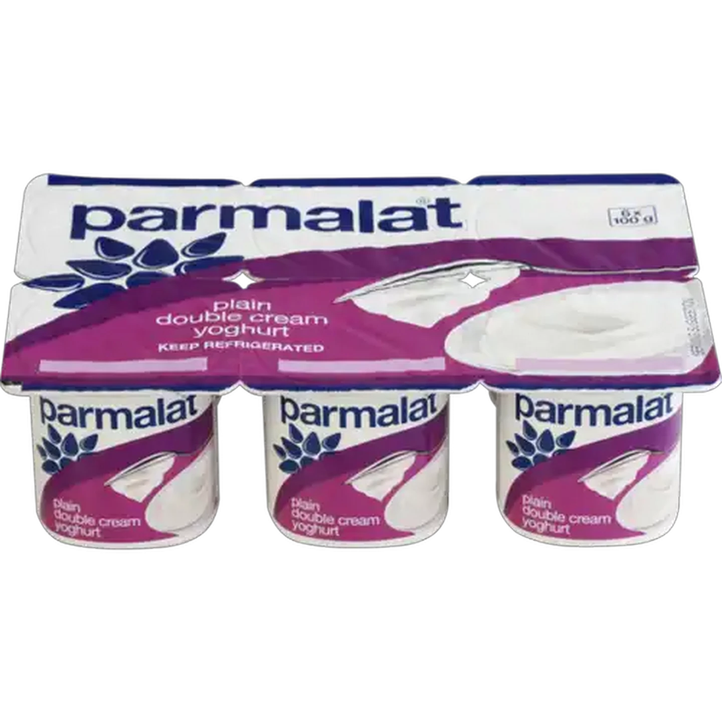 Image of Parmalat Plain Double Cream Yoghurt 6 x 100g