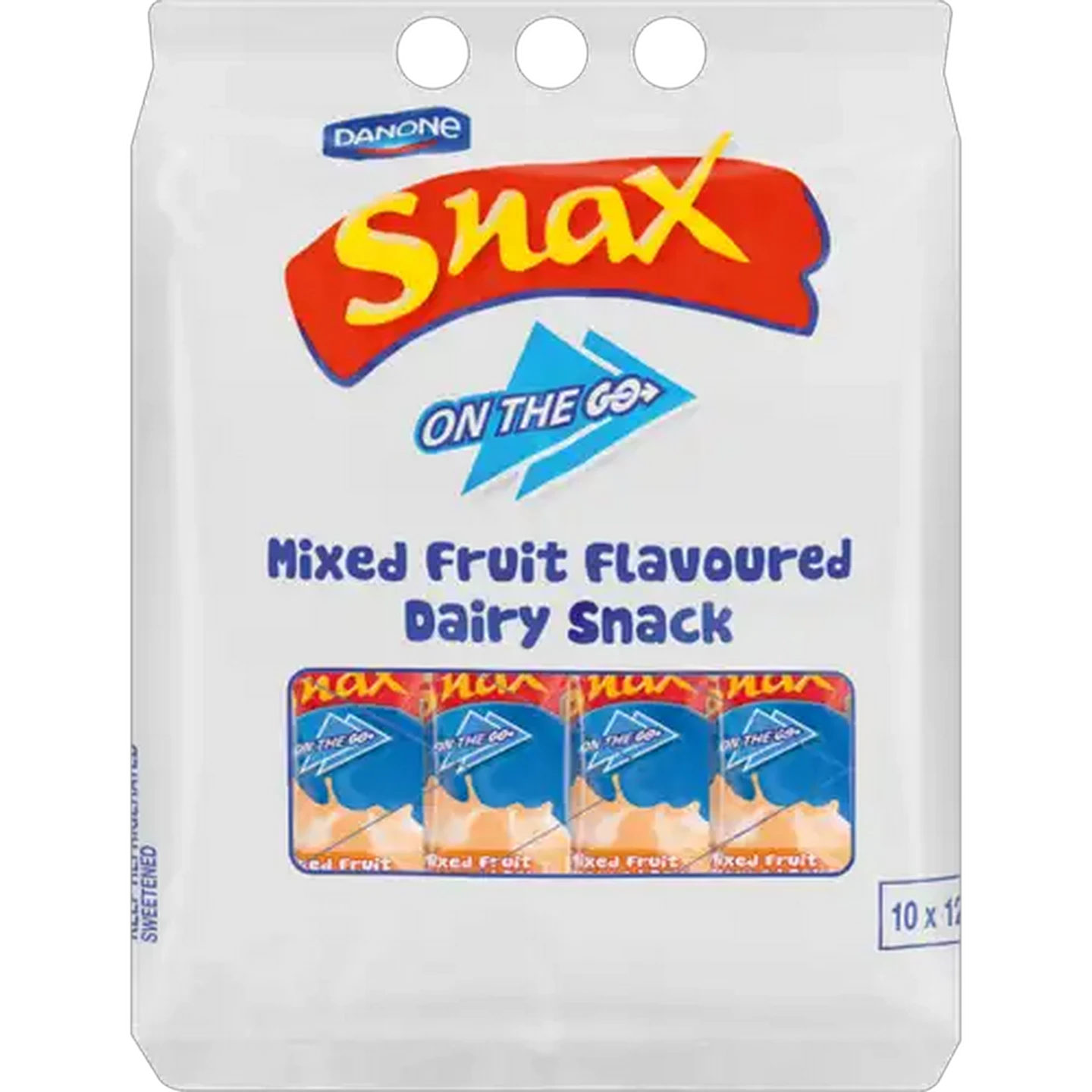 Image of Danone Snax Mixed Fruit Flavoured Dairy Snack 10 x 120g