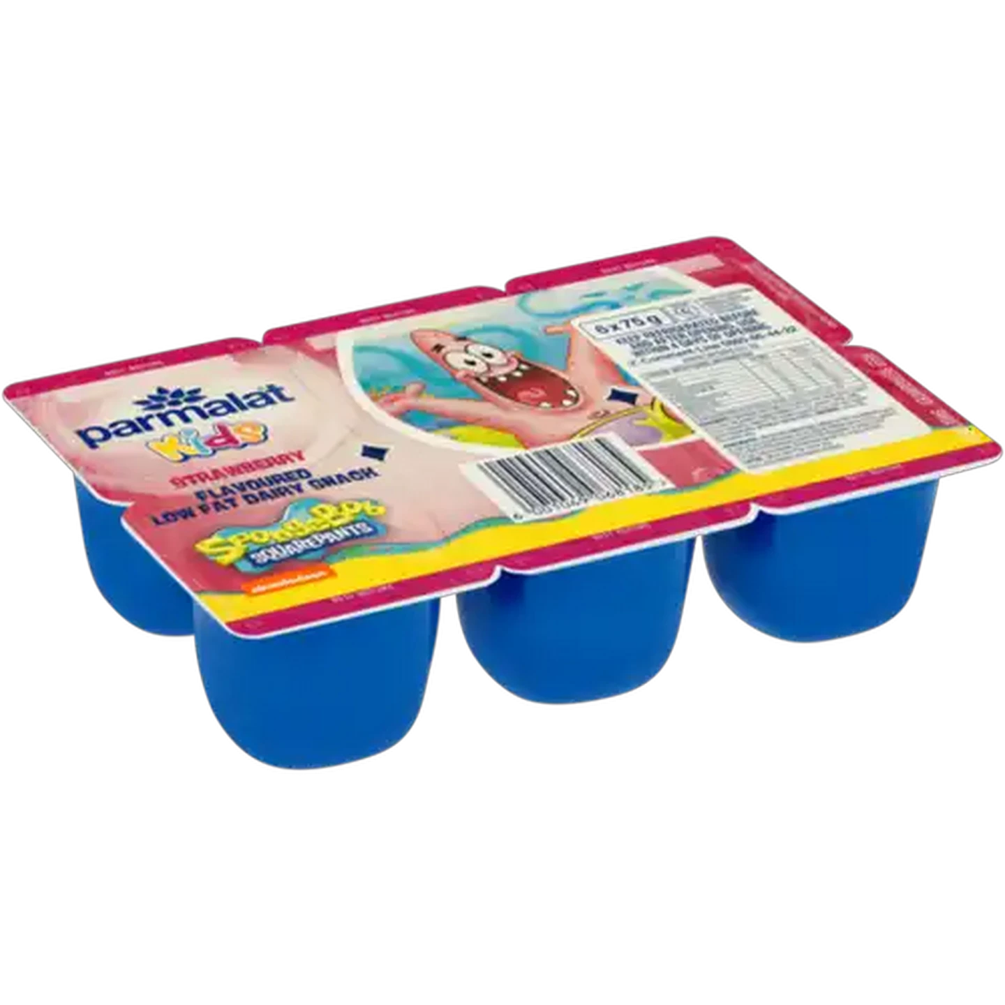 Image of Parmalat Kids Strawberry Flavoured Low Fat Dairy Snack 6 x 75g