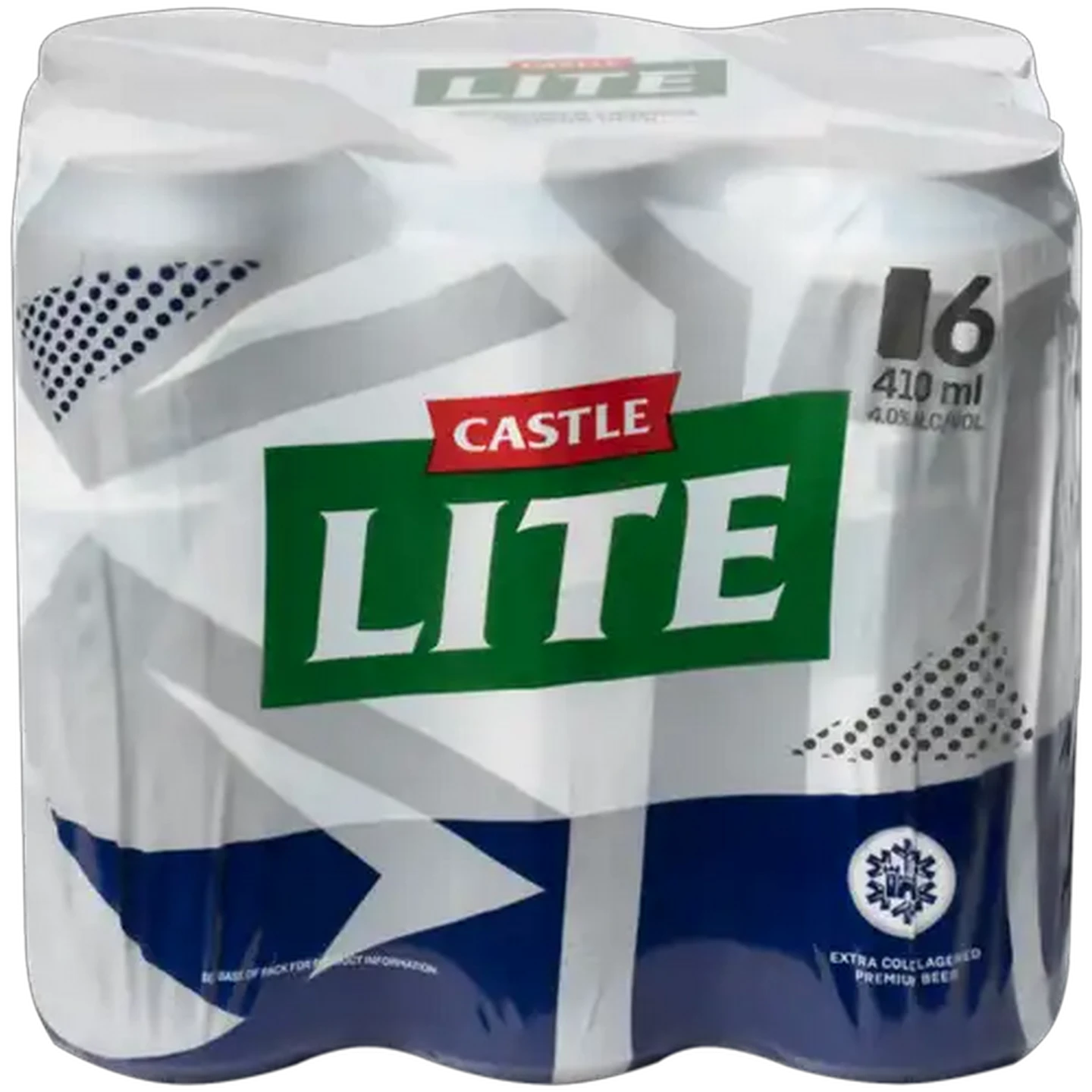 Image of Castle Lite Premium Lager Beer Cans 6 x 410ml