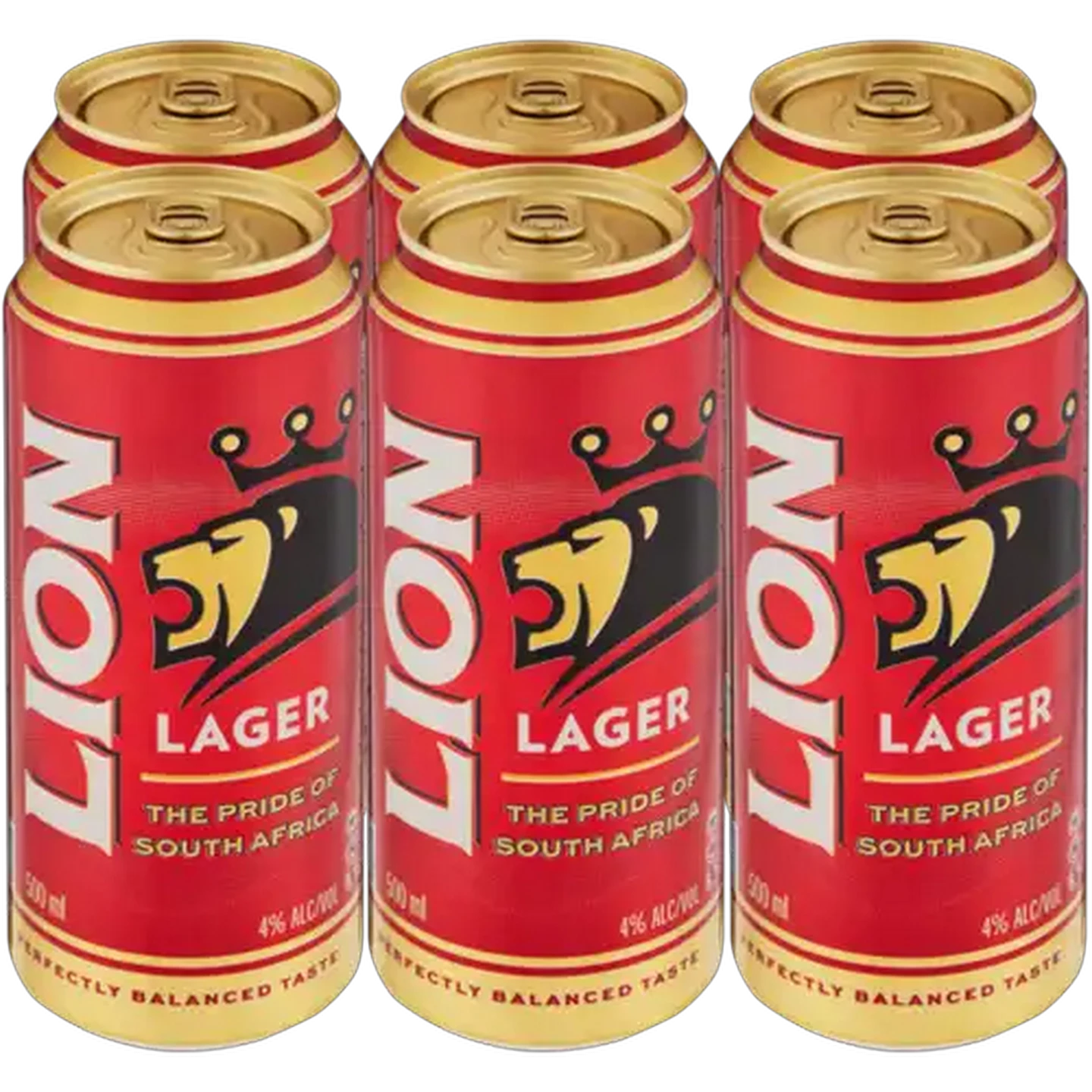 Image of Lion Lager Beer Cans 6 x 500ml