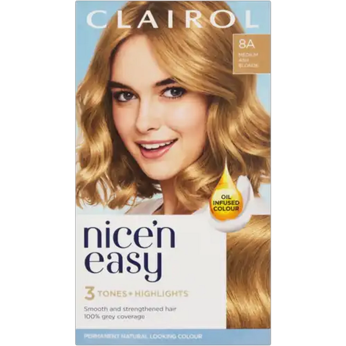 Image of Clairol Nice'n Easy Medium Ash Blonde Medium Ash Blonde Permanent Hair Colour